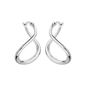Najo Jewellery Najo - Wave Hoop Earrings Silver