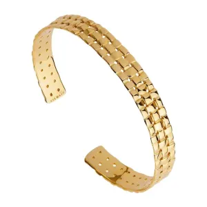 Najo Jewellery Najo - Weave Cuff 60mm Gold Plated