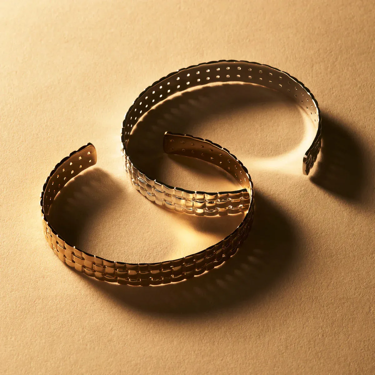 Najo Jewellery Najo - Weave Cuff 60mm Gold Plated