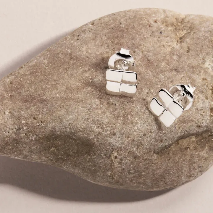Najo Jewellery Najo - Weave Stud Earrings Silver