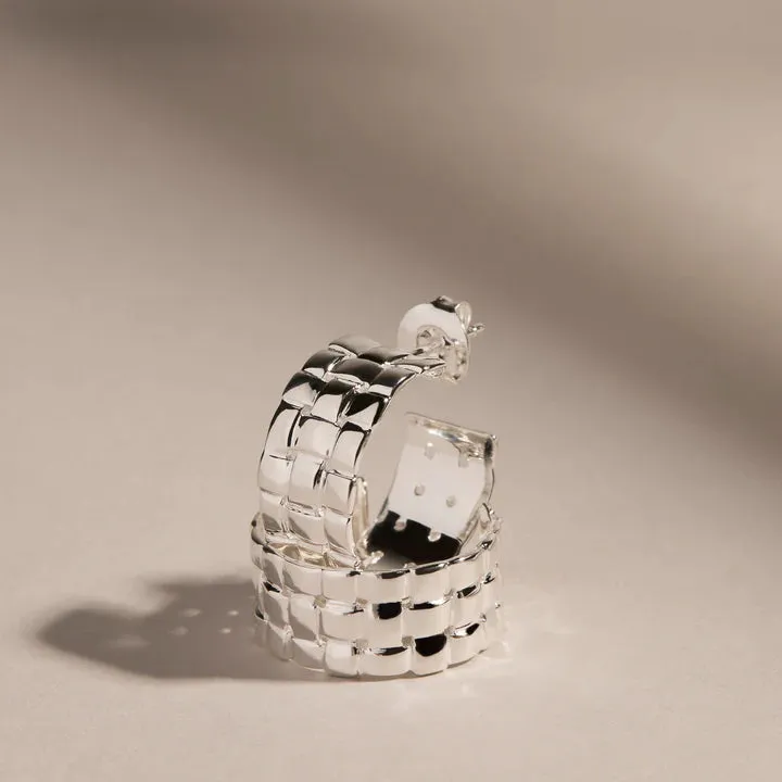 Najo Jewellery Najo - Weave Stud Hoop Earring
