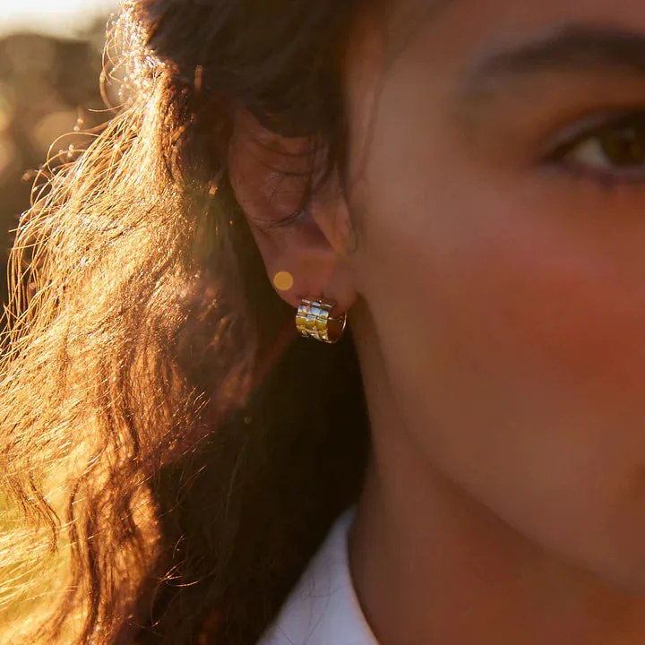 Najo Jewellery Najo - Weave Stud Hoop Earring