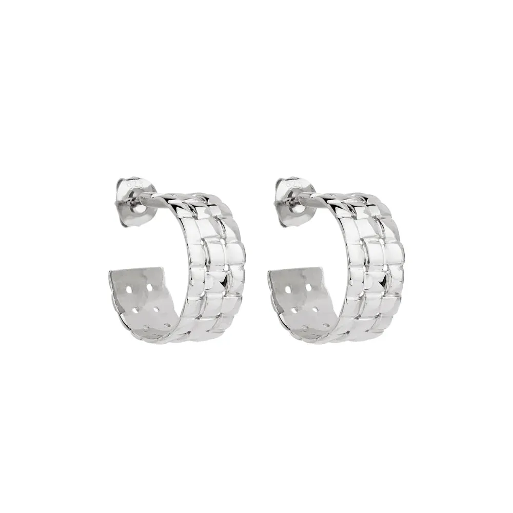 Najo Jewellery Najo - Weave Stud Hoop Earring