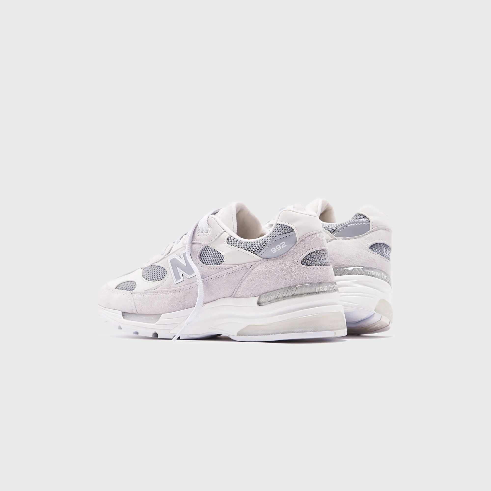New Balance 992 Made in USA - White / Silver Metalic