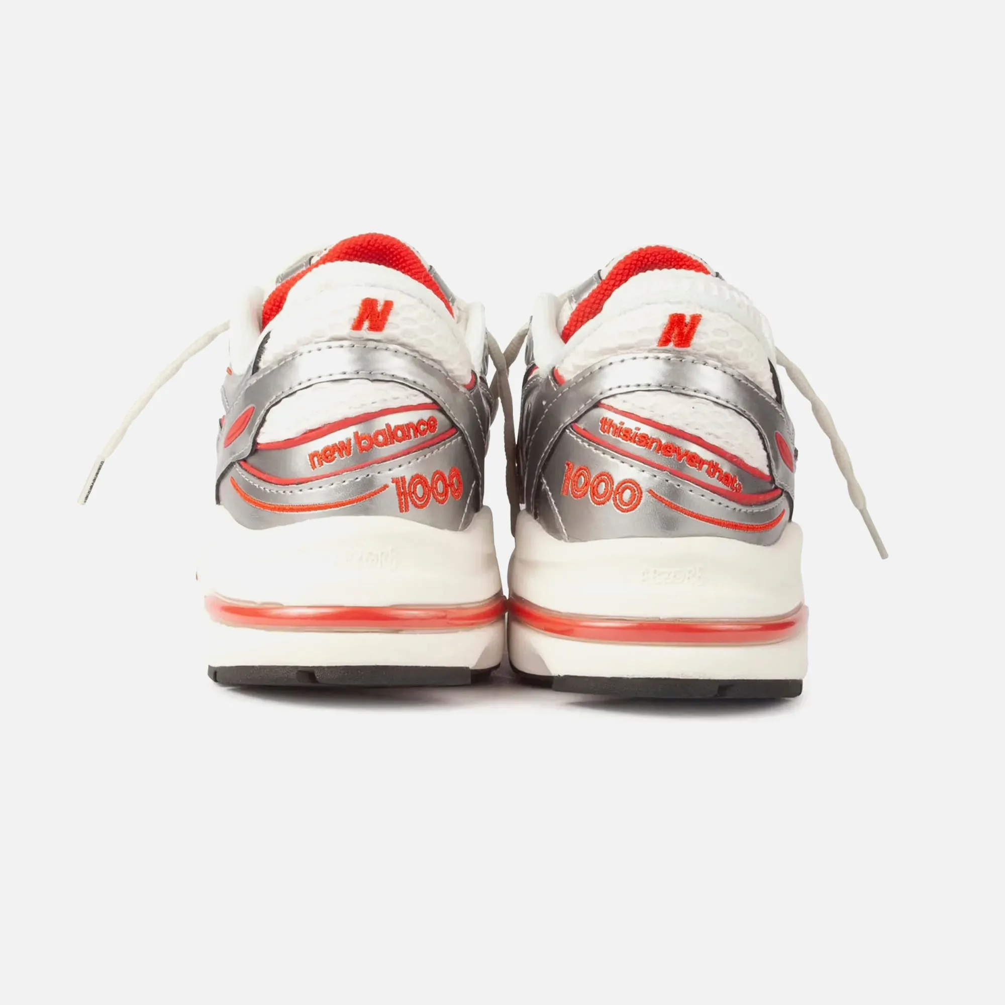 New Balance x This is Never That M1000 -  Metallic Silver / Red