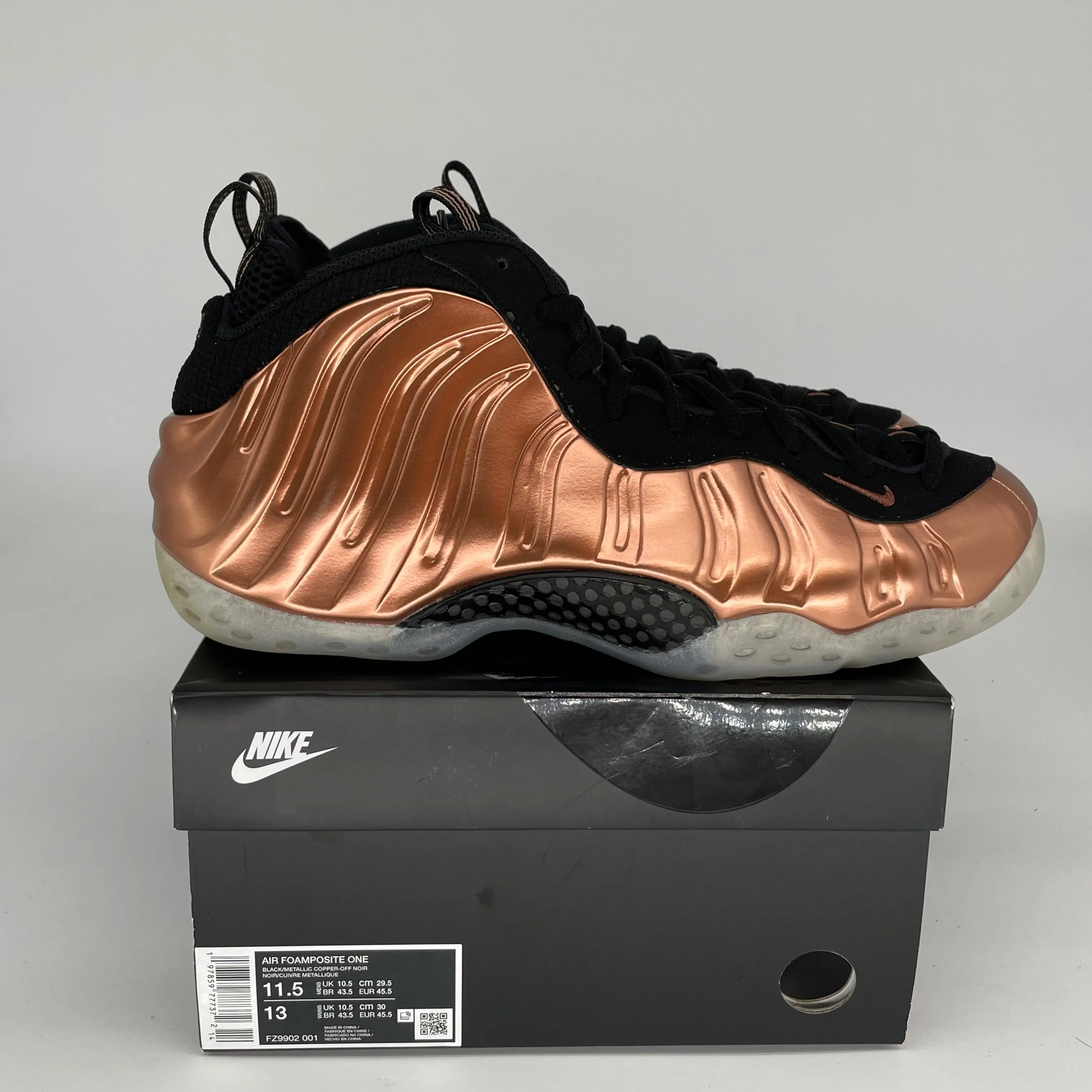 NIKE AIR FOAMPOSITE ONE COPPER SIZE 11.5 FZ9902-001