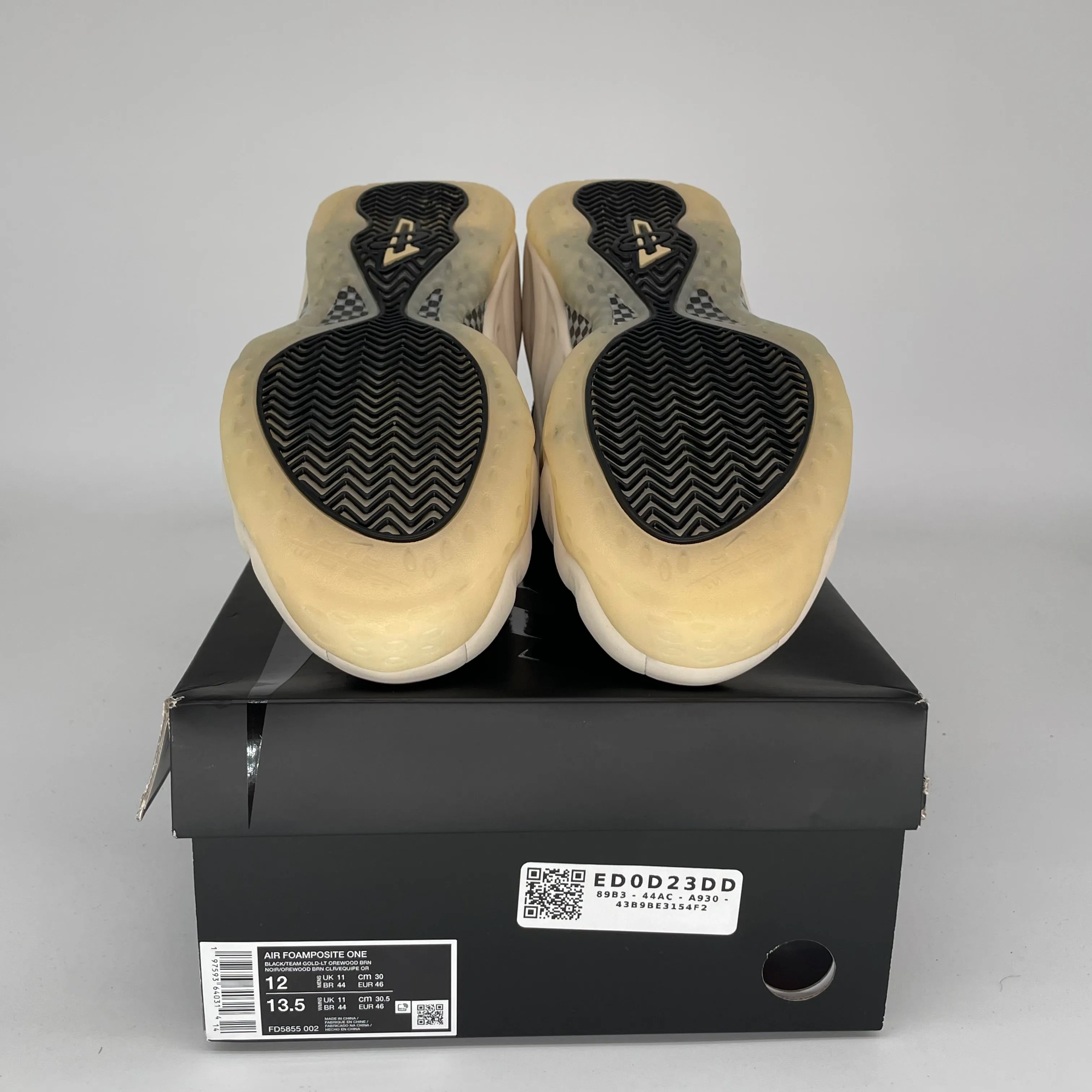 NIKE AIR FOAMPOSITE ONE LIGHT OREWOOD BROWN SIZE 12 FD5855-002