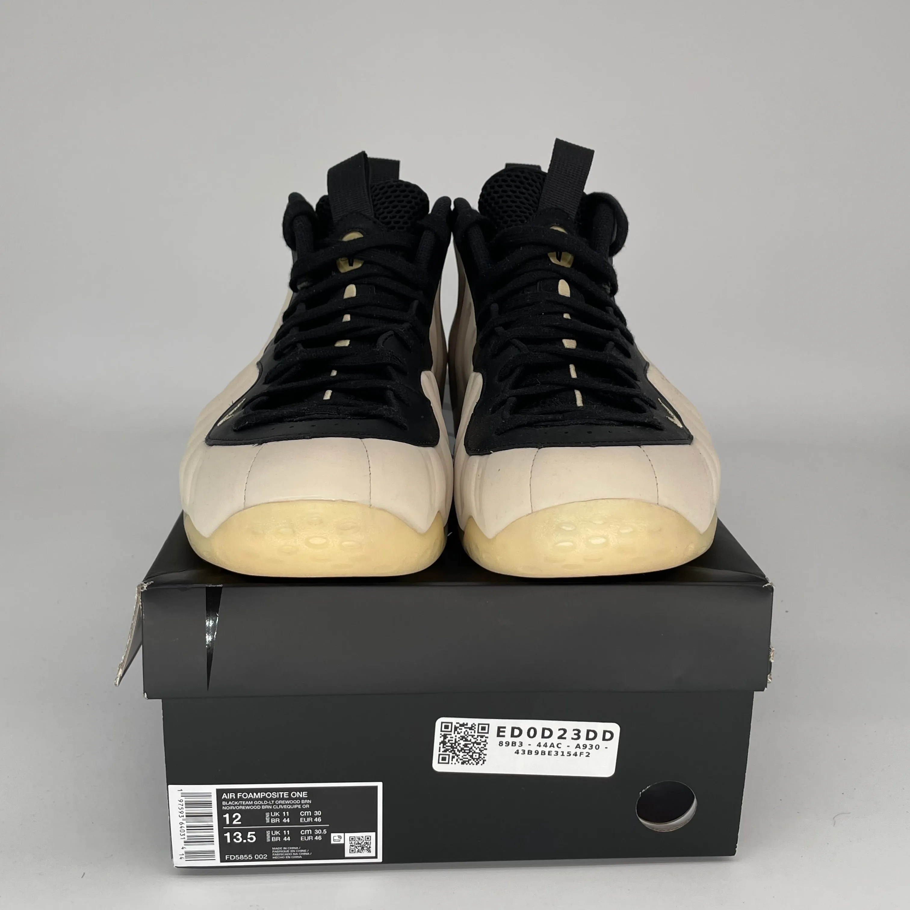 NIKE AIR FOAMPOSITE ONE LIGHT OREWOOD BROWN SIZE 12 FD5855-002