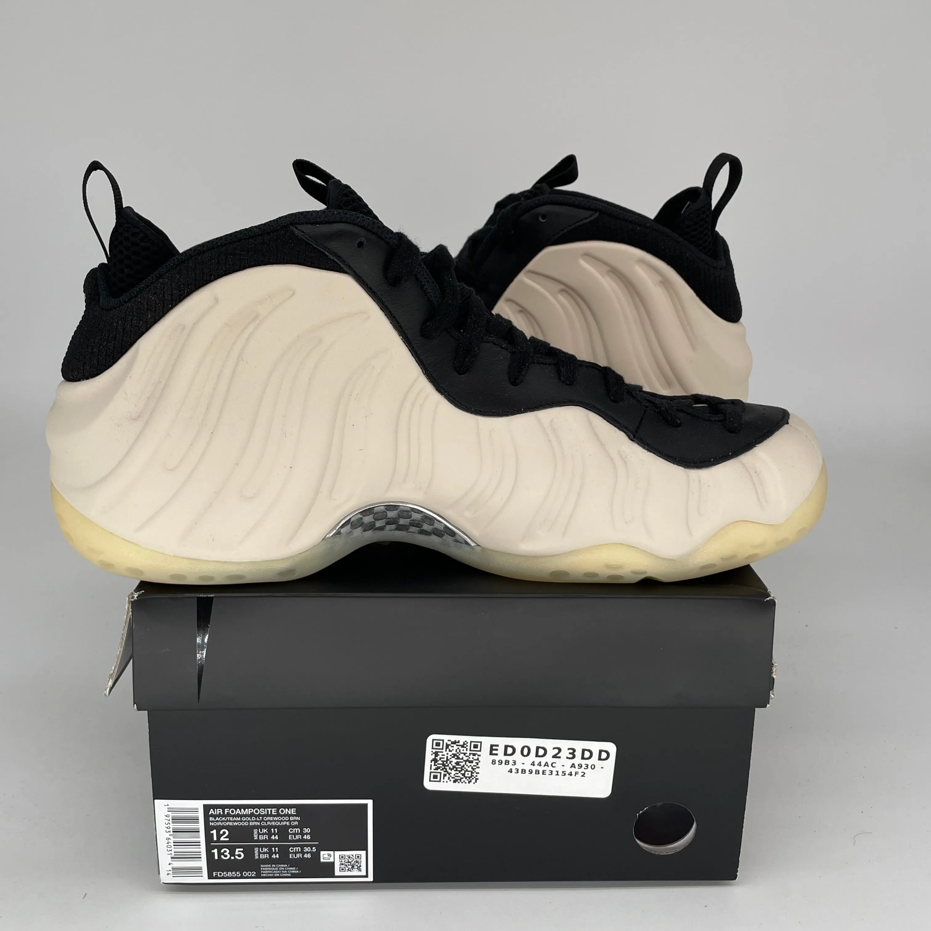 NIKE AIR FOAMPOSITE ONE LIGHT OREWOOD BROWN SIZE 12 FD5855-002