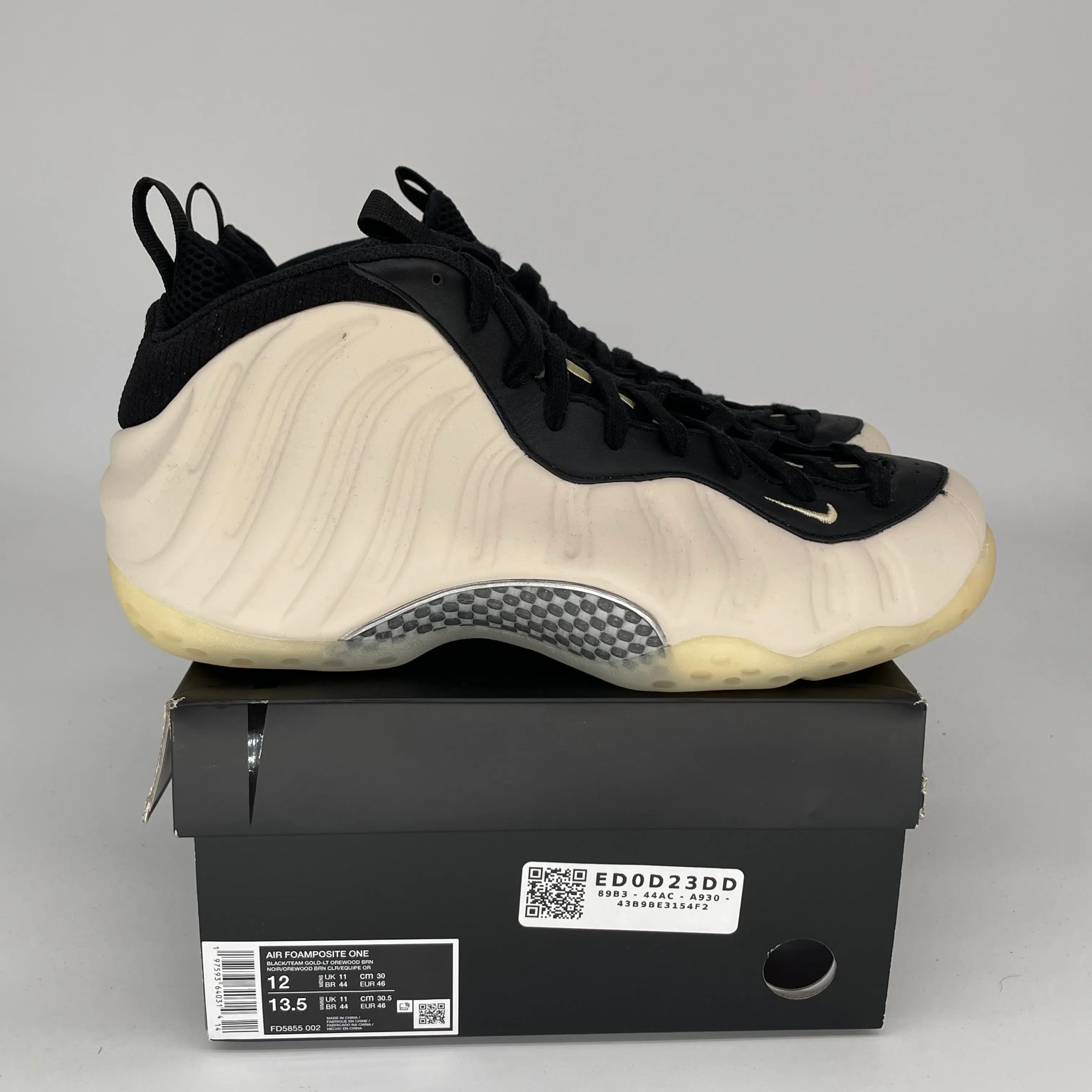 NIKE AIR FOAMPOSITE ONE LIGHT OREWOOD BROWN SIZE 12 FD5855-002