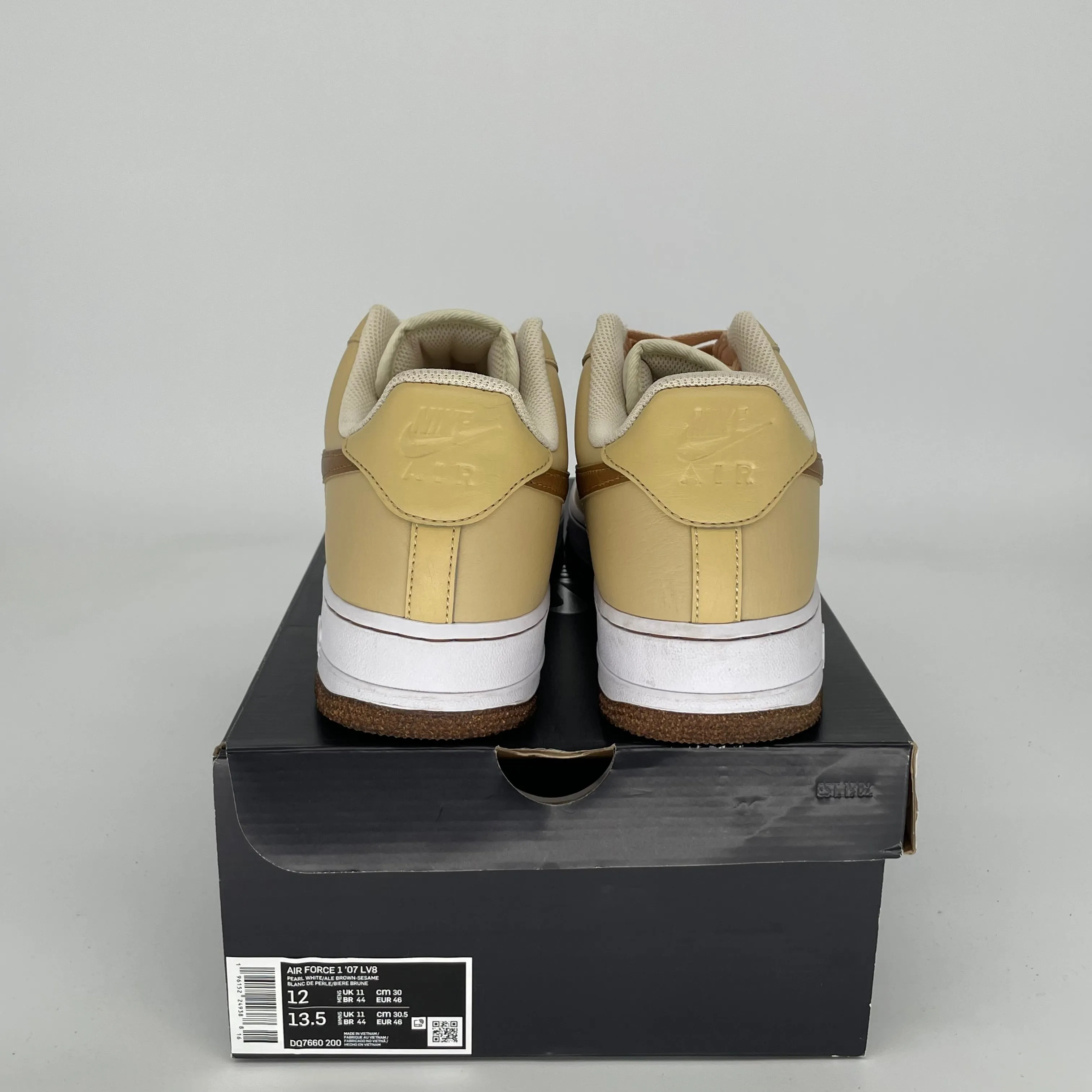 NIKE AIR FORCE 1 LOW PEARL WHITE SESAME SIZE 12 DQ7660-200