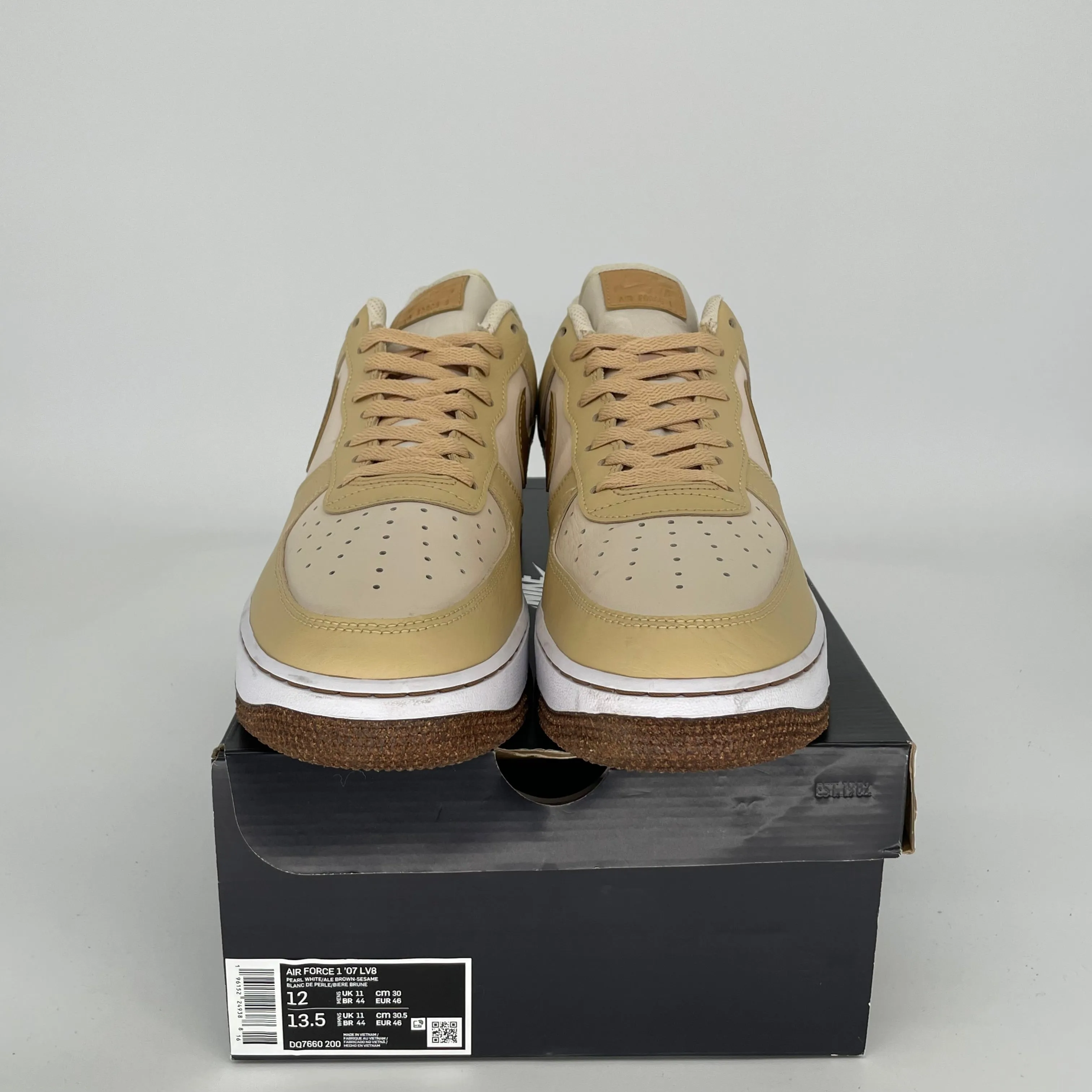 NIKE AIR FORCE 1 LOW PEARL WHITE SESAME SIZE 12 DQ7660-200