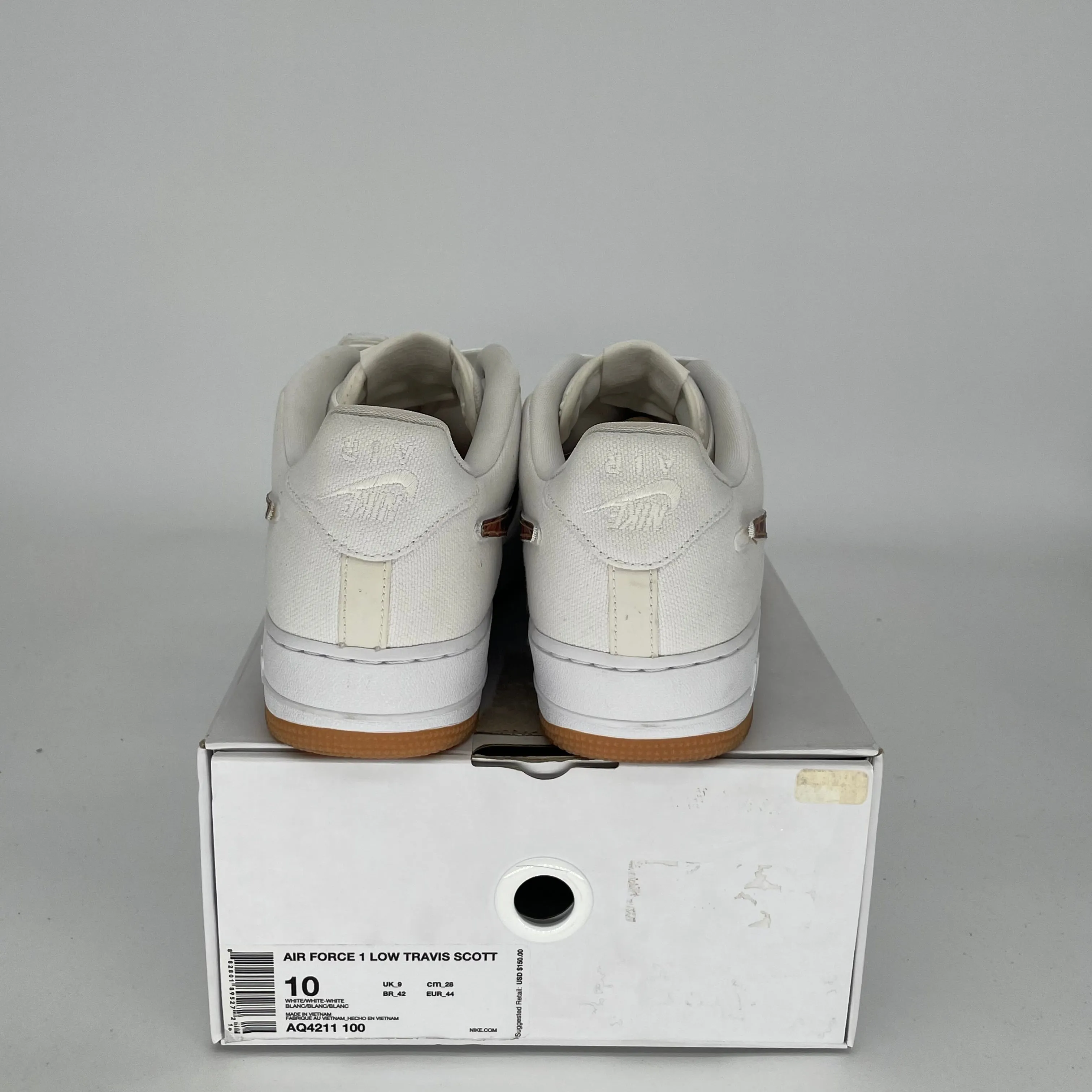 NIKE AIR FORCE 1 LOW TRAVIS SCOTT AF100 SIZE 10 AQ4211-100