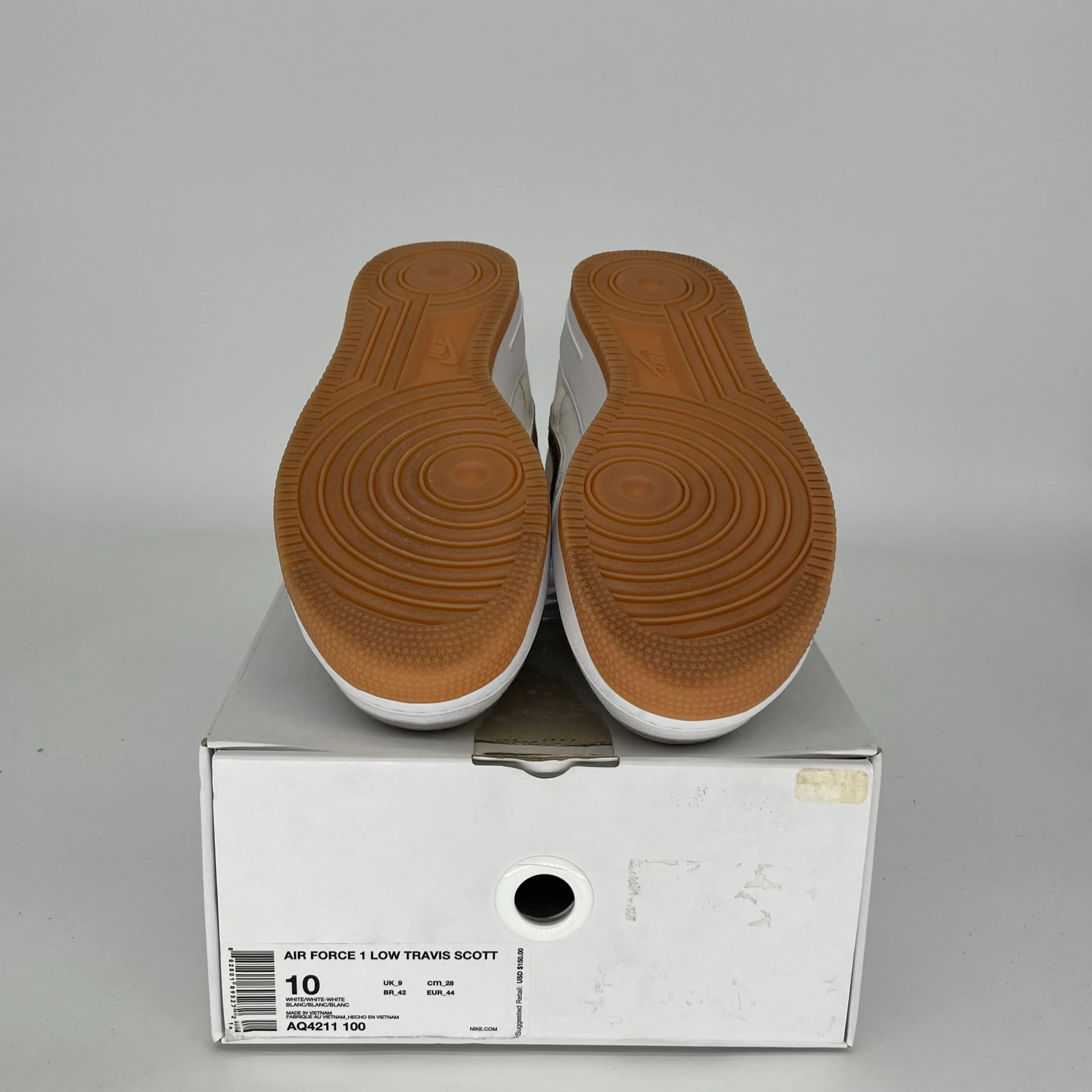 NIKE AIR FORCE 1 LOW TRAVIS SCOTT AF100 SIZE 10 AQ4211-100