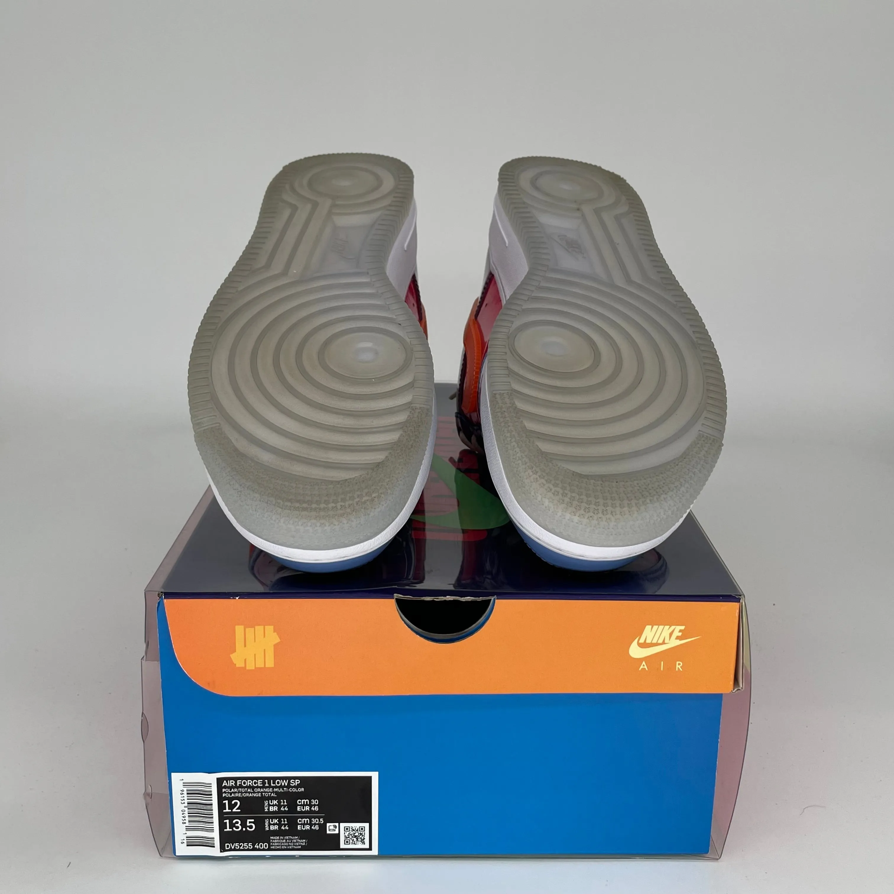 NIKE AIR FORCE 1 LOW UNDEFEATED MULTI PATENT TOTAL ORANGE SIZE 12 DV5255-400