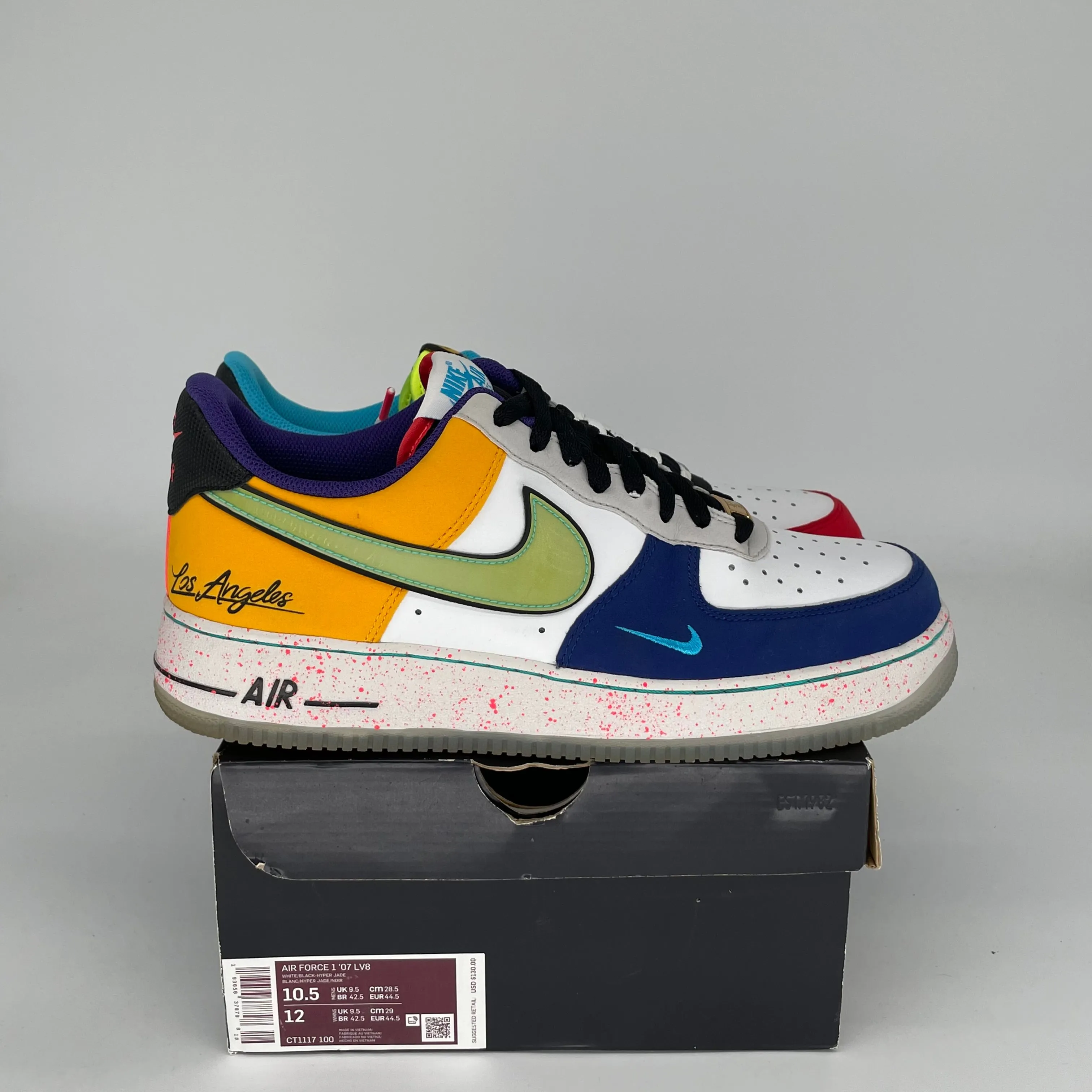 NIKE AIR FORCE 1 LOW WHAT THE LA SIZE 10.5 CT1117-100