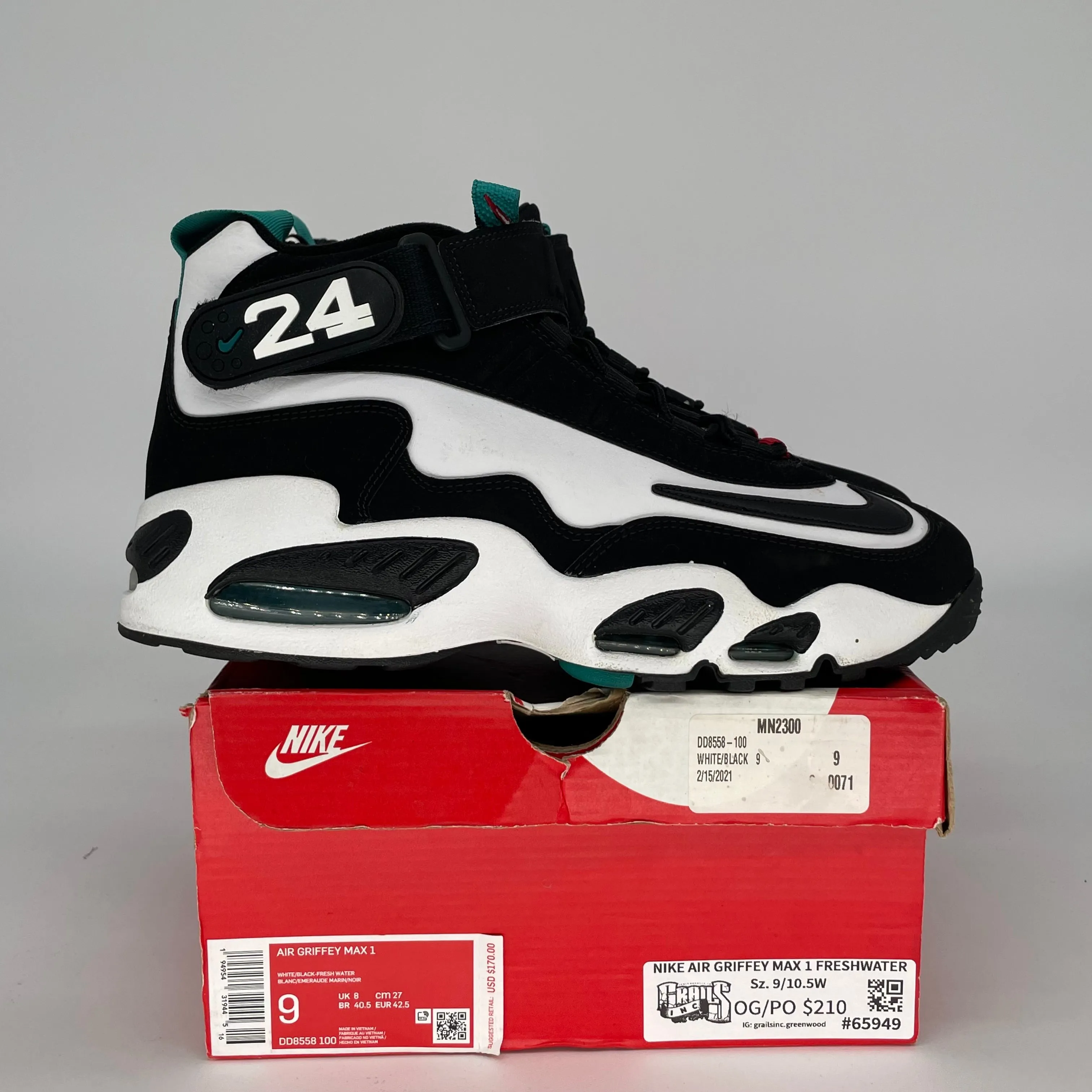 NIKE AIR GRIFFEY MAX 1 FRESHWATER SIZE 9 DD8558-100