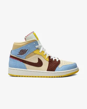 NIKE AIR JORDAN1 MID SE FEARLESS MAISON CHATEAU ROGUE
