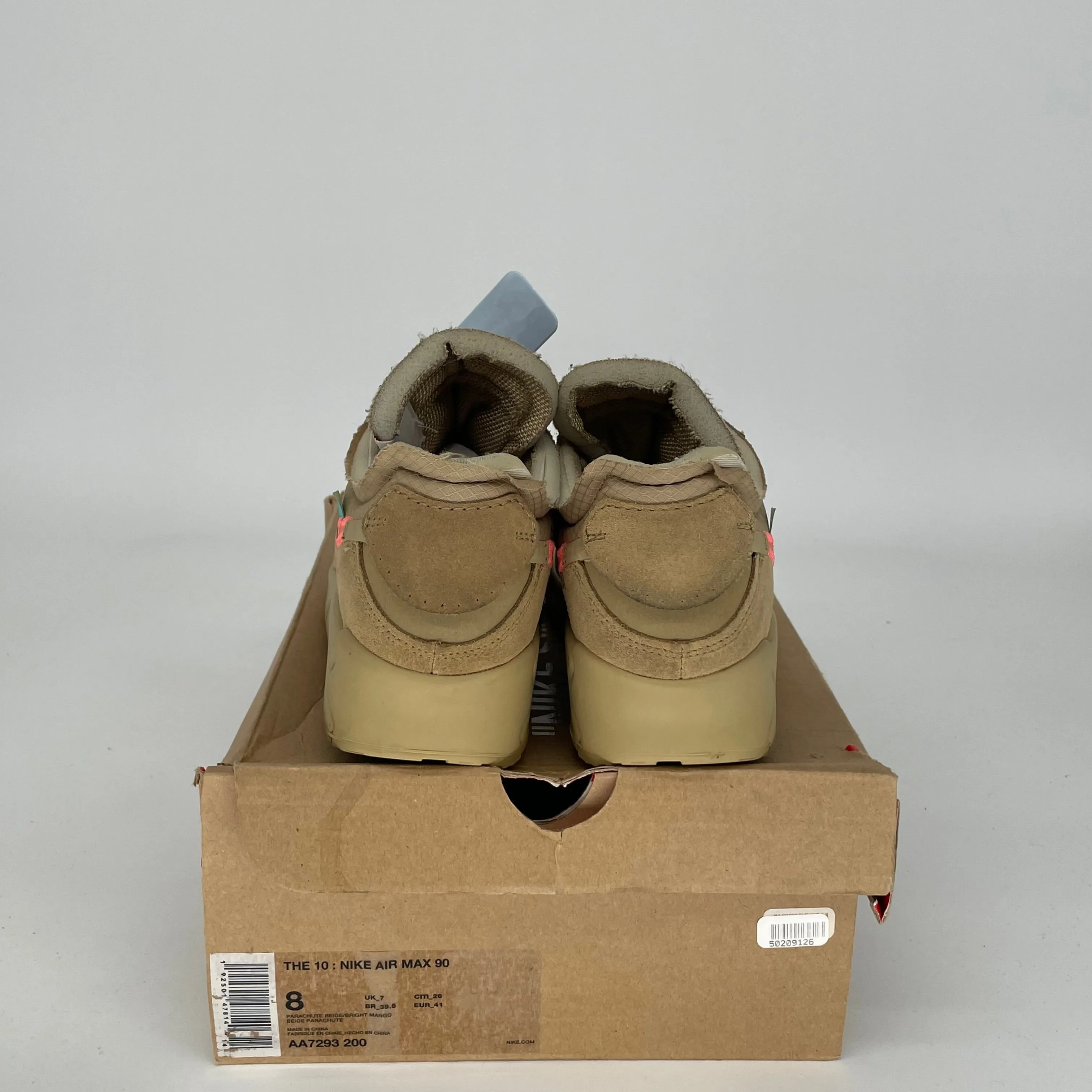 NIKE AIR MAX 90 OFF WHITE DESERT ORE SIZE 8 AA7293-200