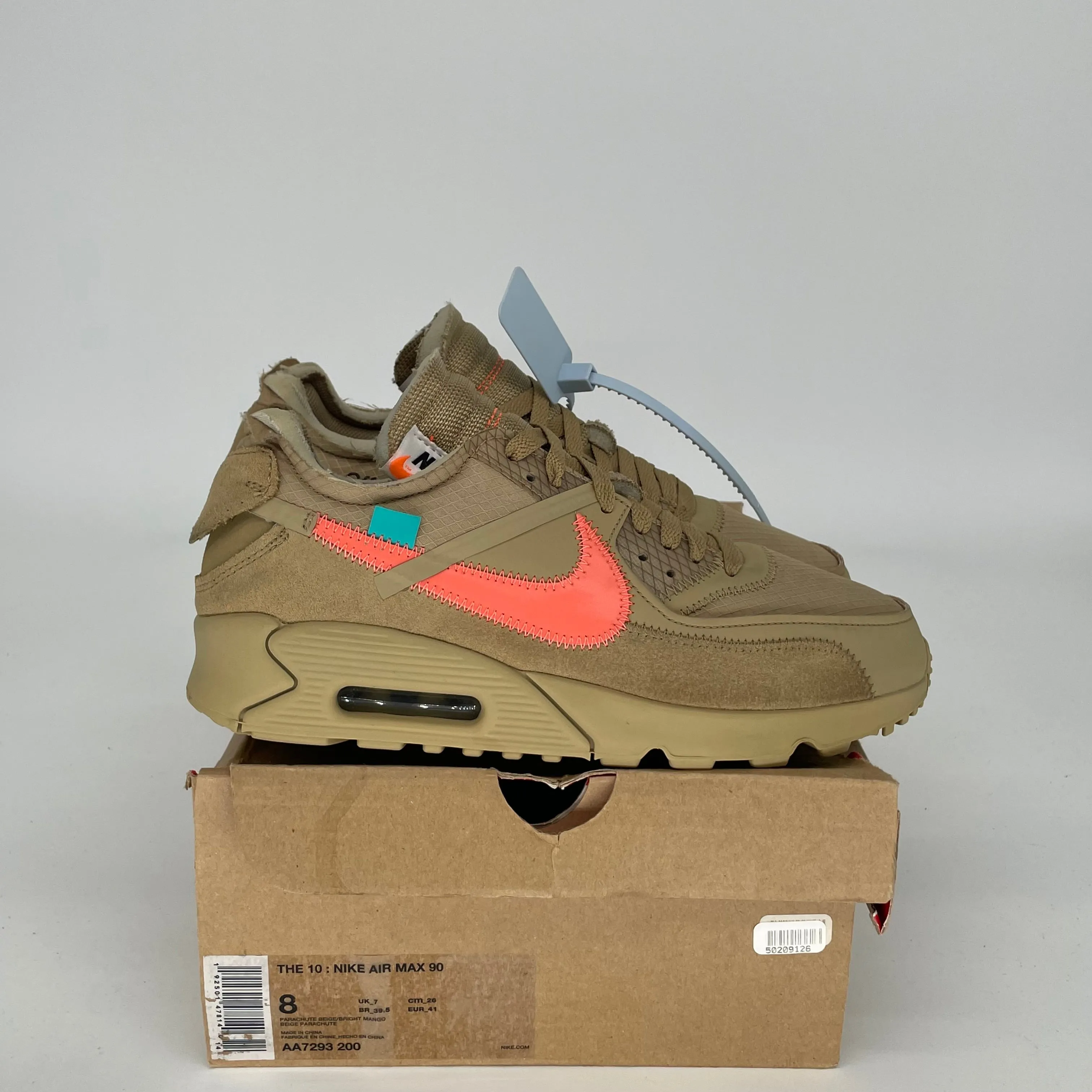 NIKE AIR MAX 90 OFF WHITE DESERT ORE SIZE 8 AA7293-200