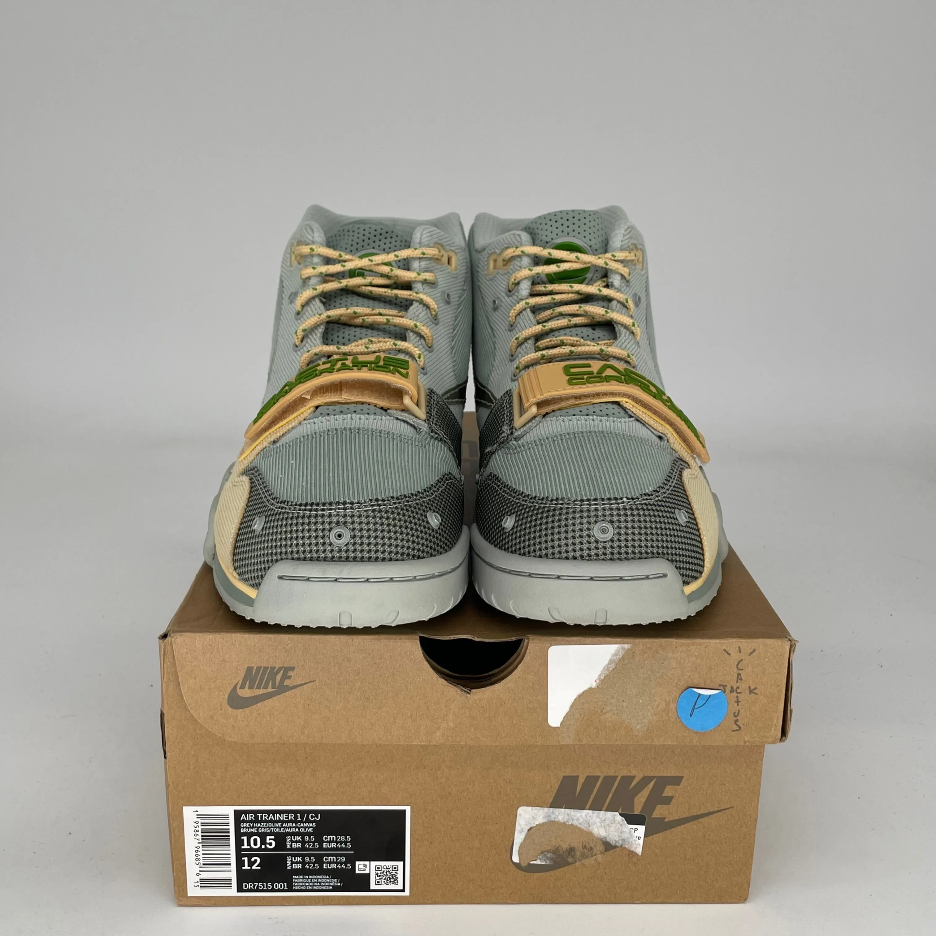 NIKE AIR TRAINER 1 TRAVIS SCOTT GREY HAZE SIZE 10.5 DR7515-001