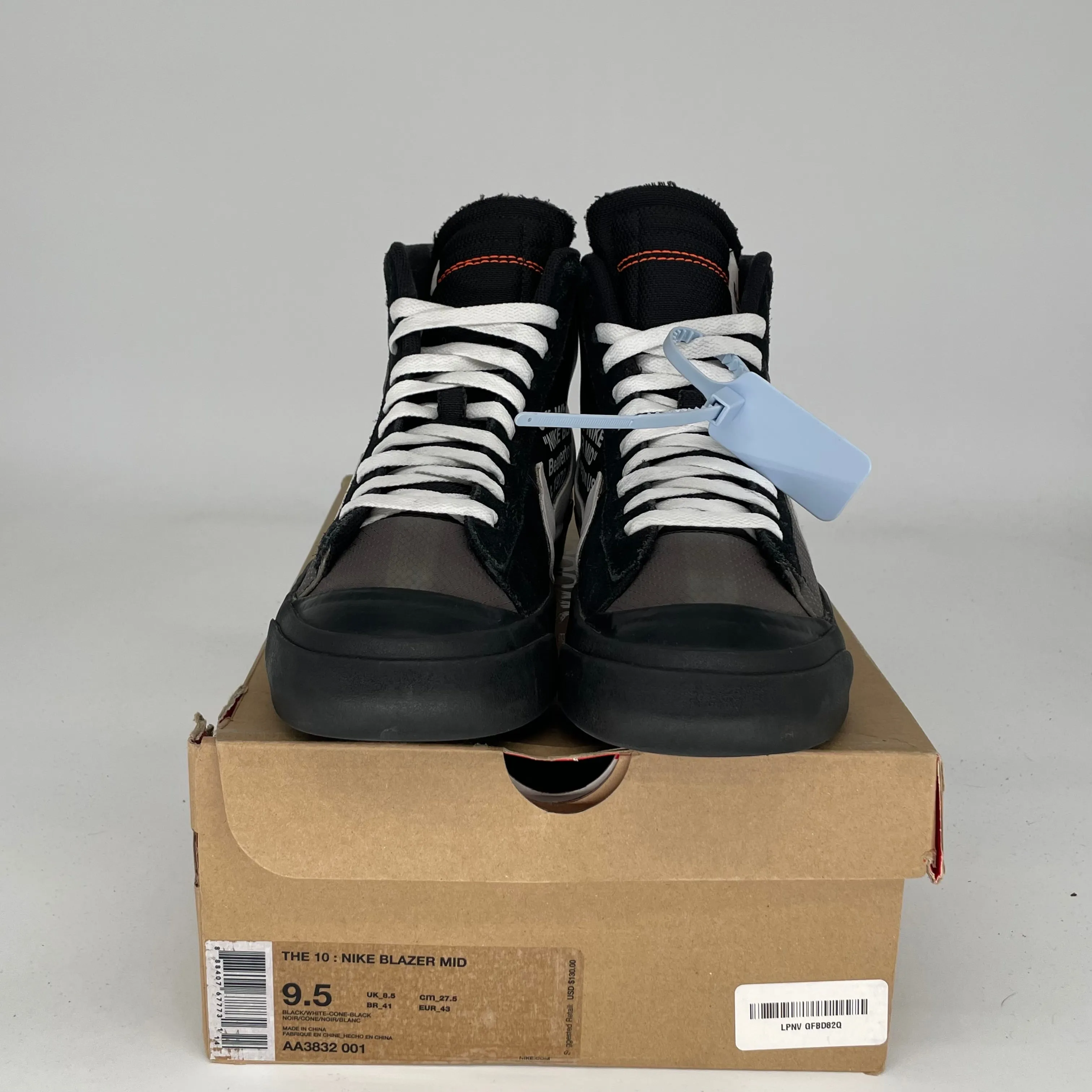 NIKE BLAZER MID OFF WHITE GRIM REAPER SIZE 9.5 AA3832-001