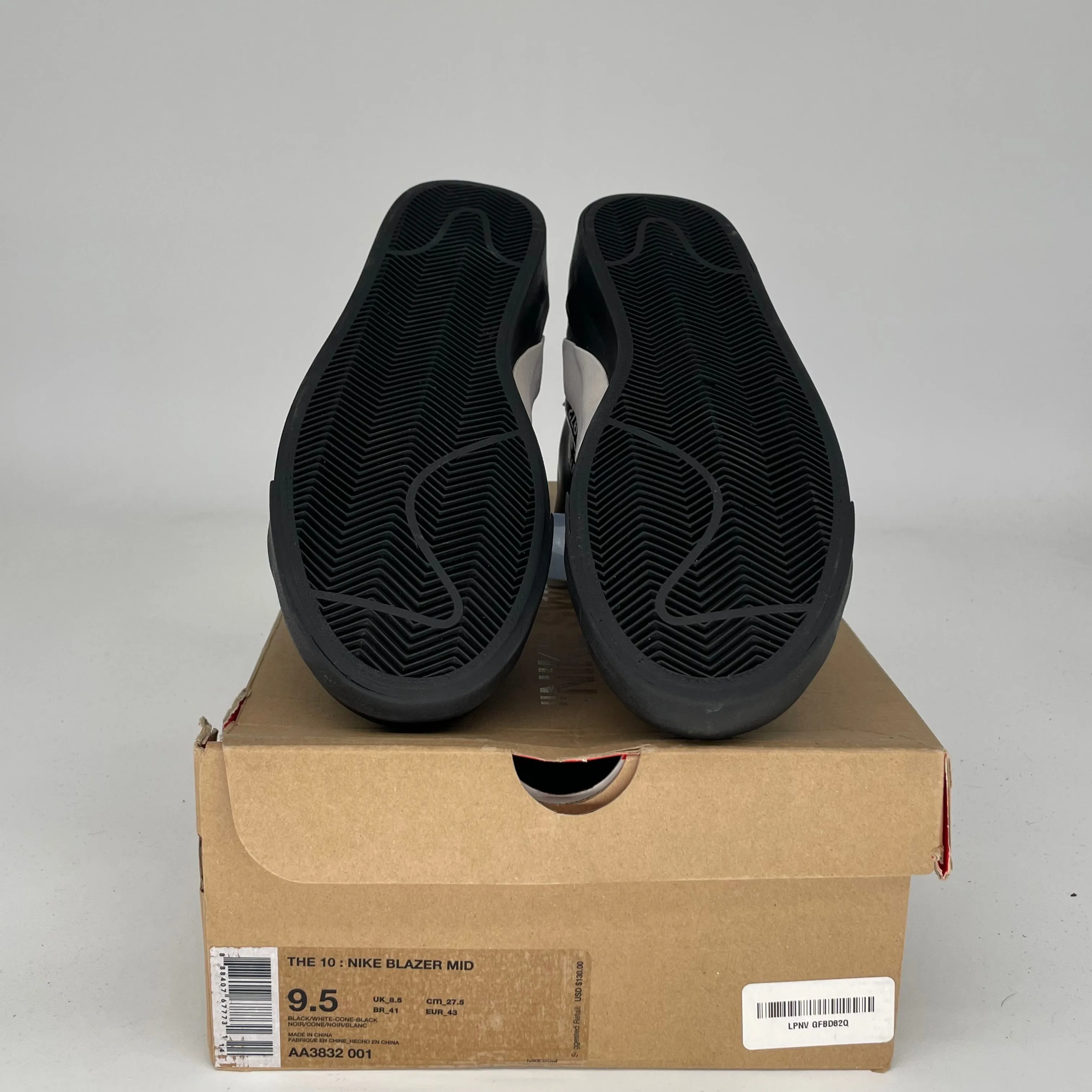 NIKE BLAZER MID OFF WHITE GRIM REAPER SIZE 9.5 AA3832-001