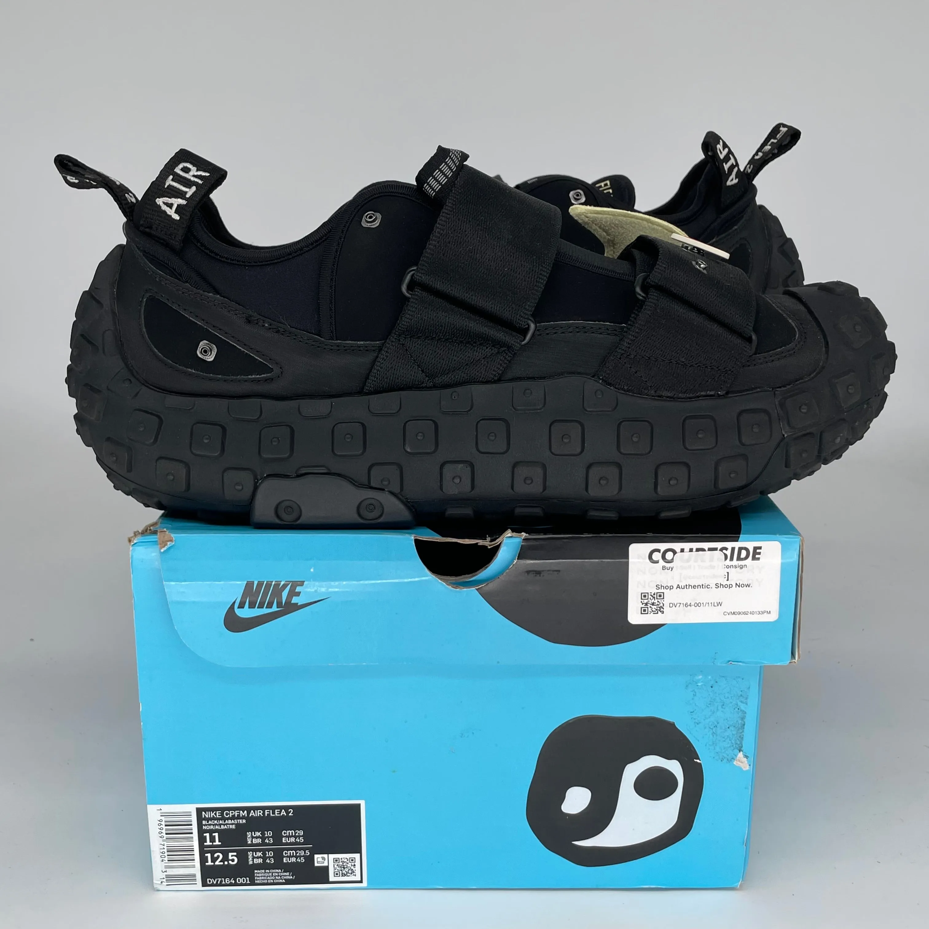 NIKE CPFM AIR FLEA 2 BLACK ALABASTER SIZE 11 DV7164-001