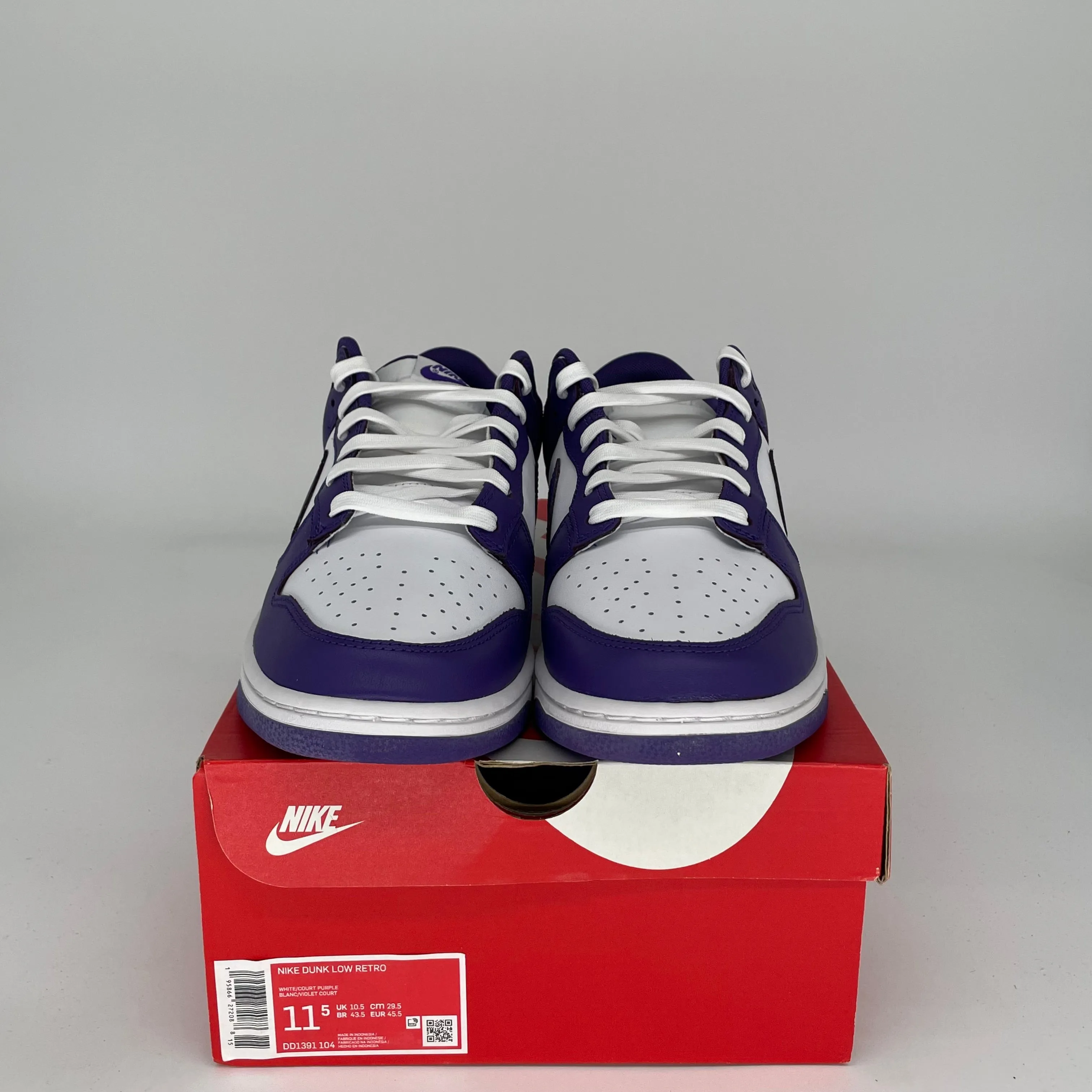 NIKE DUNK LOW CHAMPIONSHIP COURT PURPLE SIZE 11.5 DD1391-104