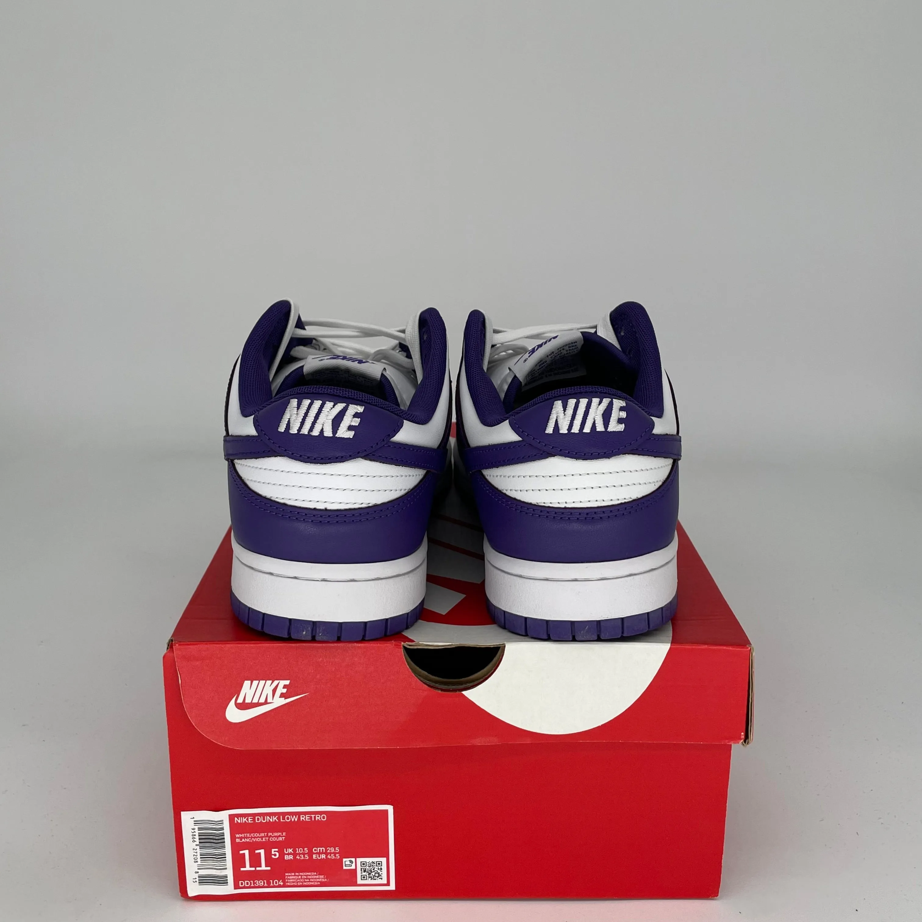 NIKE DUNK LOW CHAMPIONSHIP COURT PURPLE SIZE 11.5 DD1391-104