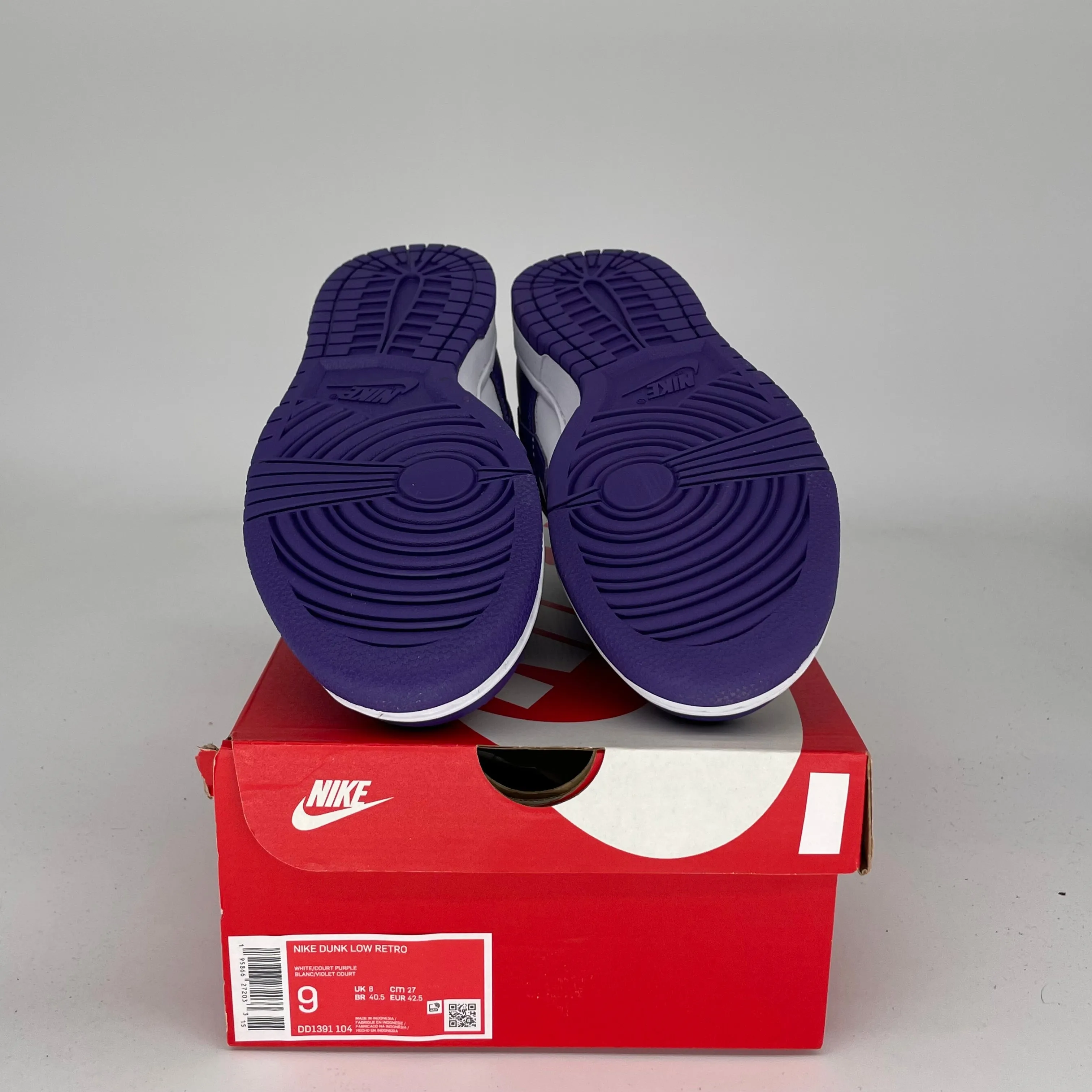 NIKE DUNK LOW CHAMPIONSHIP COURT PURPLE SIZE 9 DD1391-104