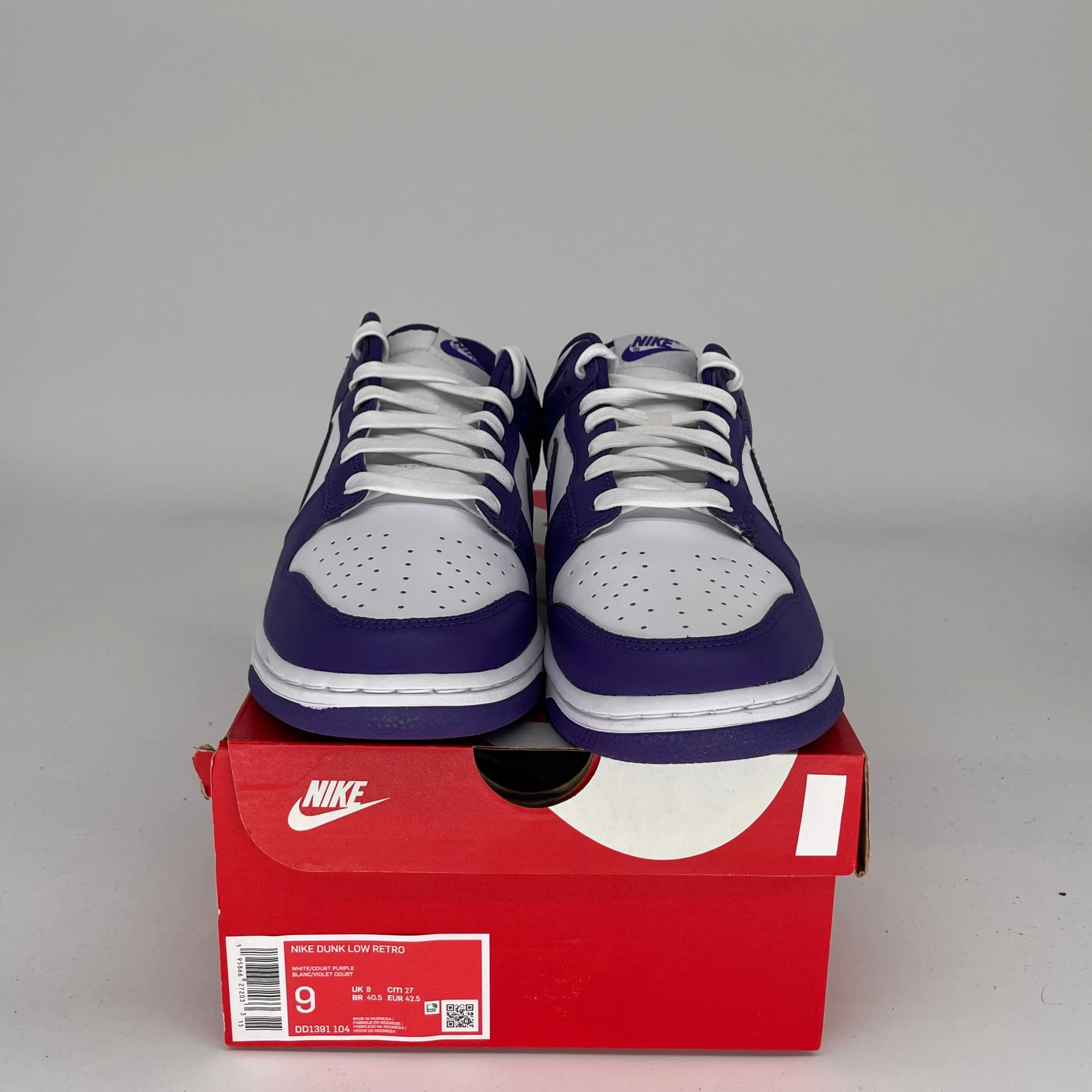 NIKE DUNK LOW CHAMPIONSHIP COURT PURPLE SIZE 9 DD1391-104