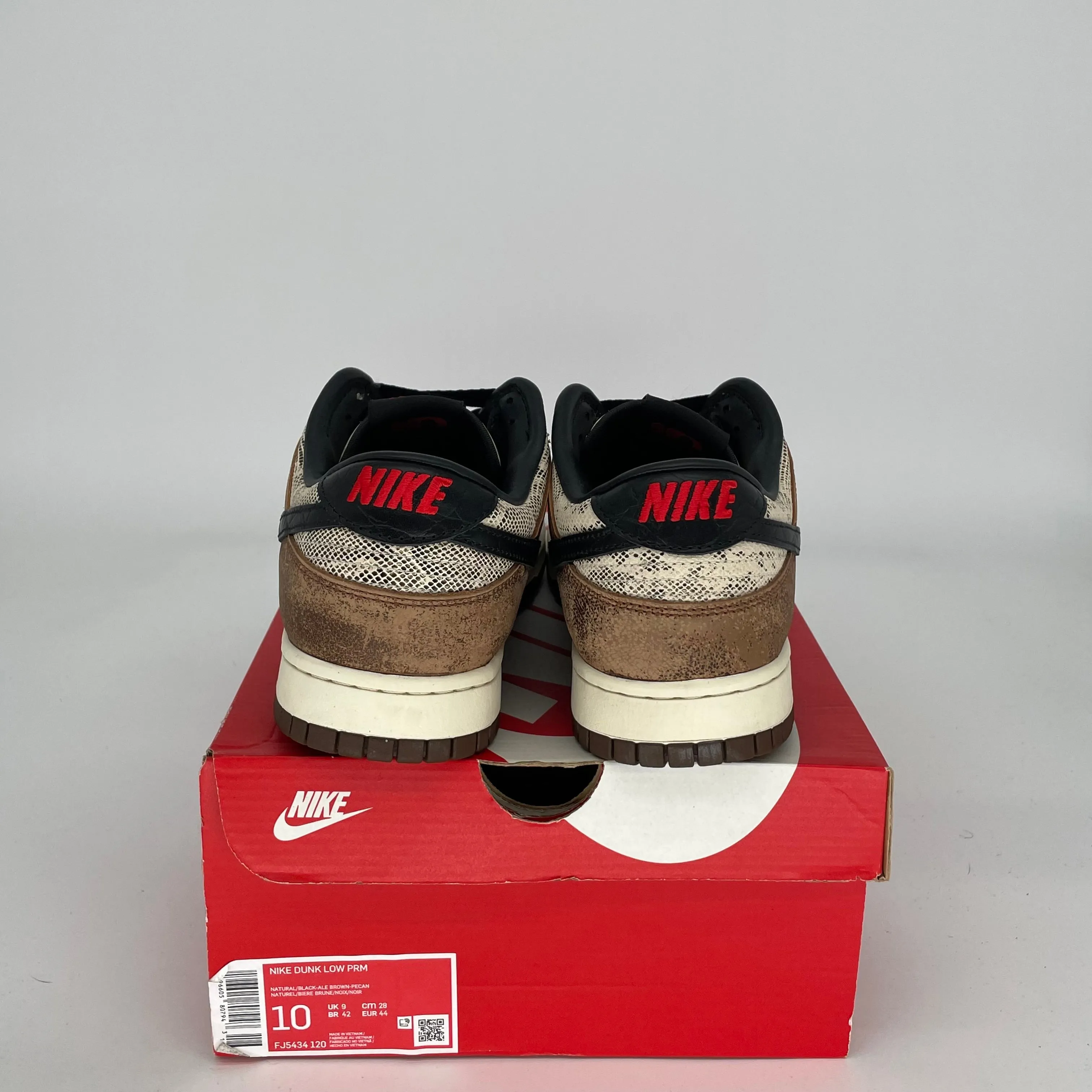 NIKE DUNK LOW CO JP BROWN SNAKESKIN SIZE 10 FJ5434-120