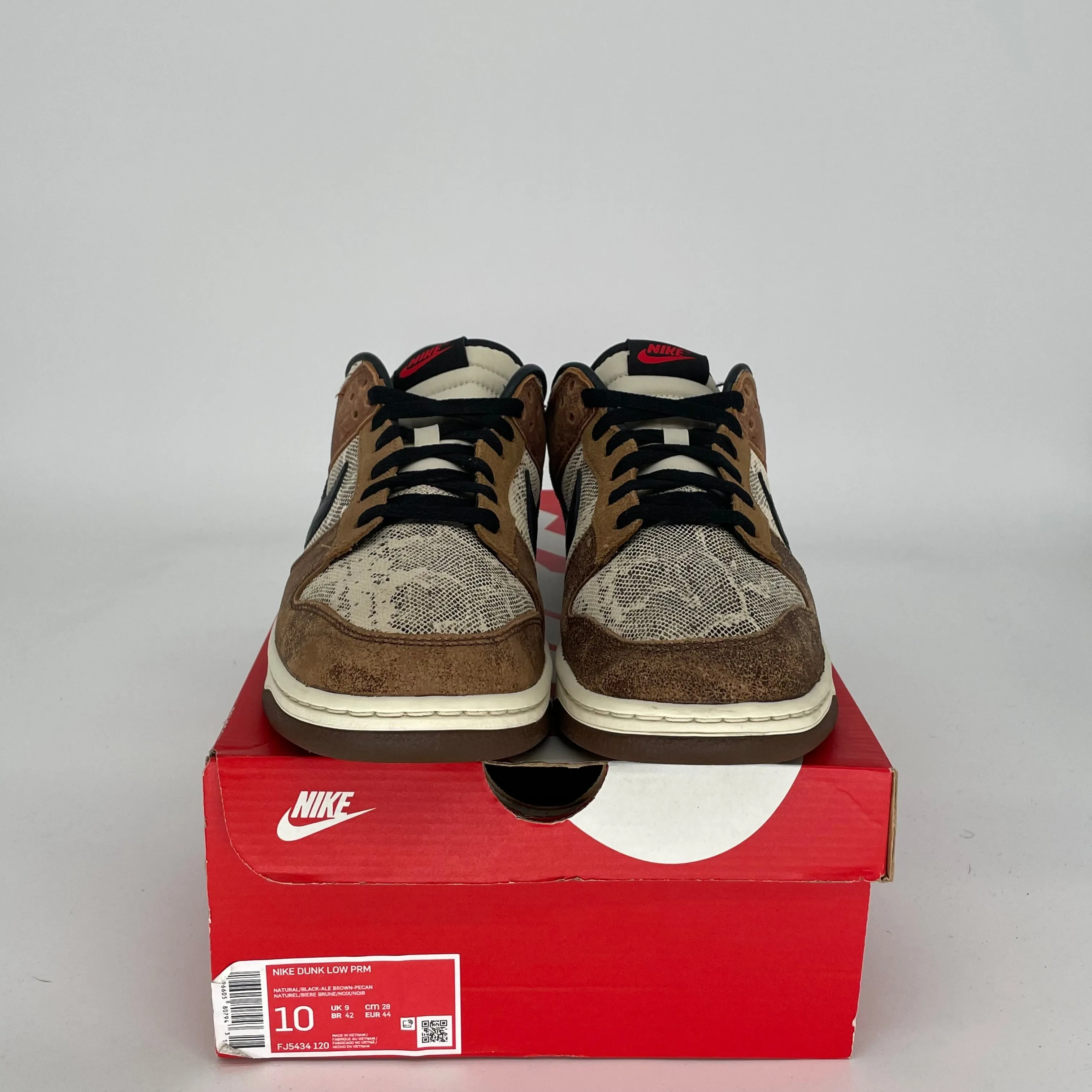 NIKE DUNK LOW CO JP BROWN SNAKESKIN SIZE 10 FJ5434-120
