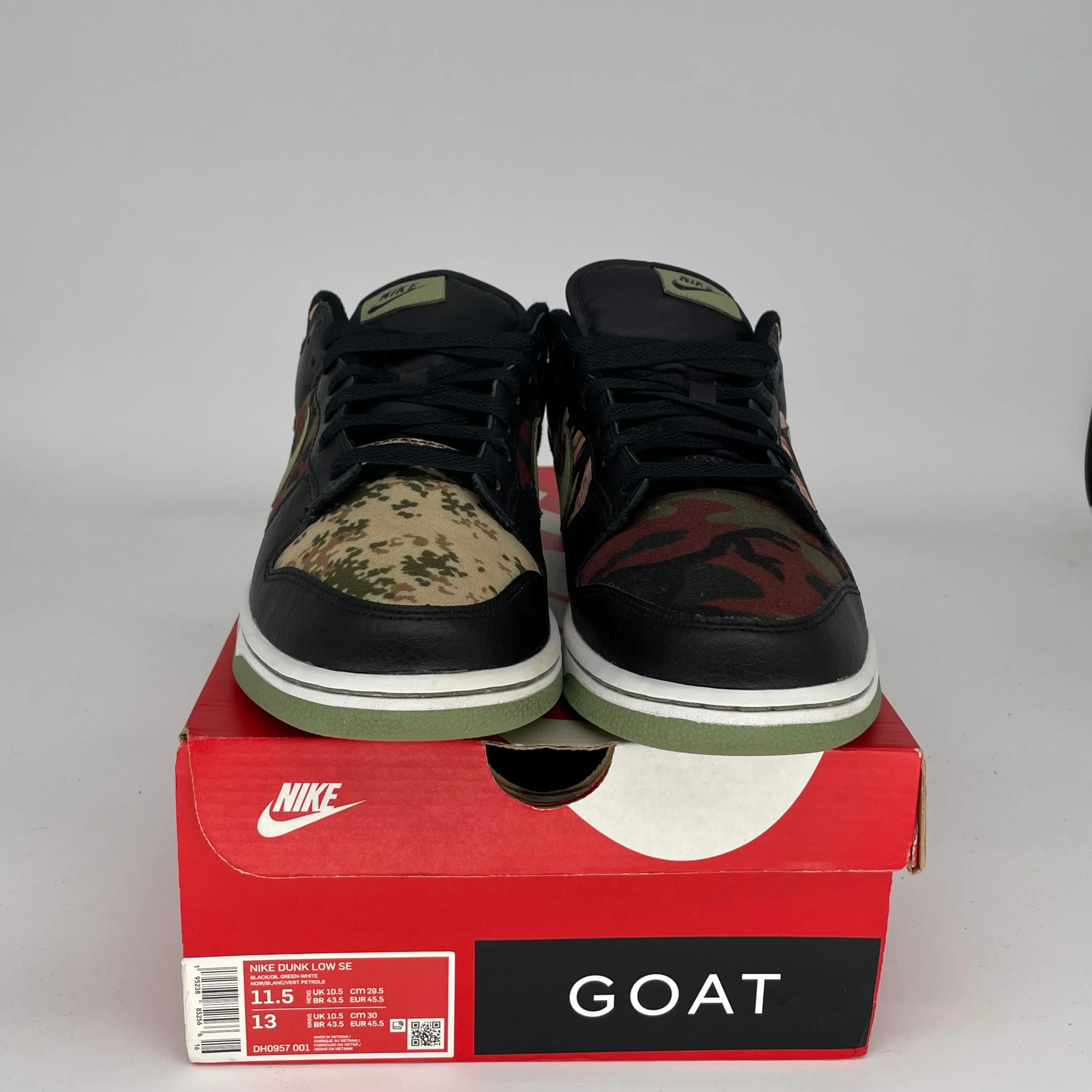 NIKE DUNK LOW CRAZY CAMO SIZE 11.5 DH0957-001