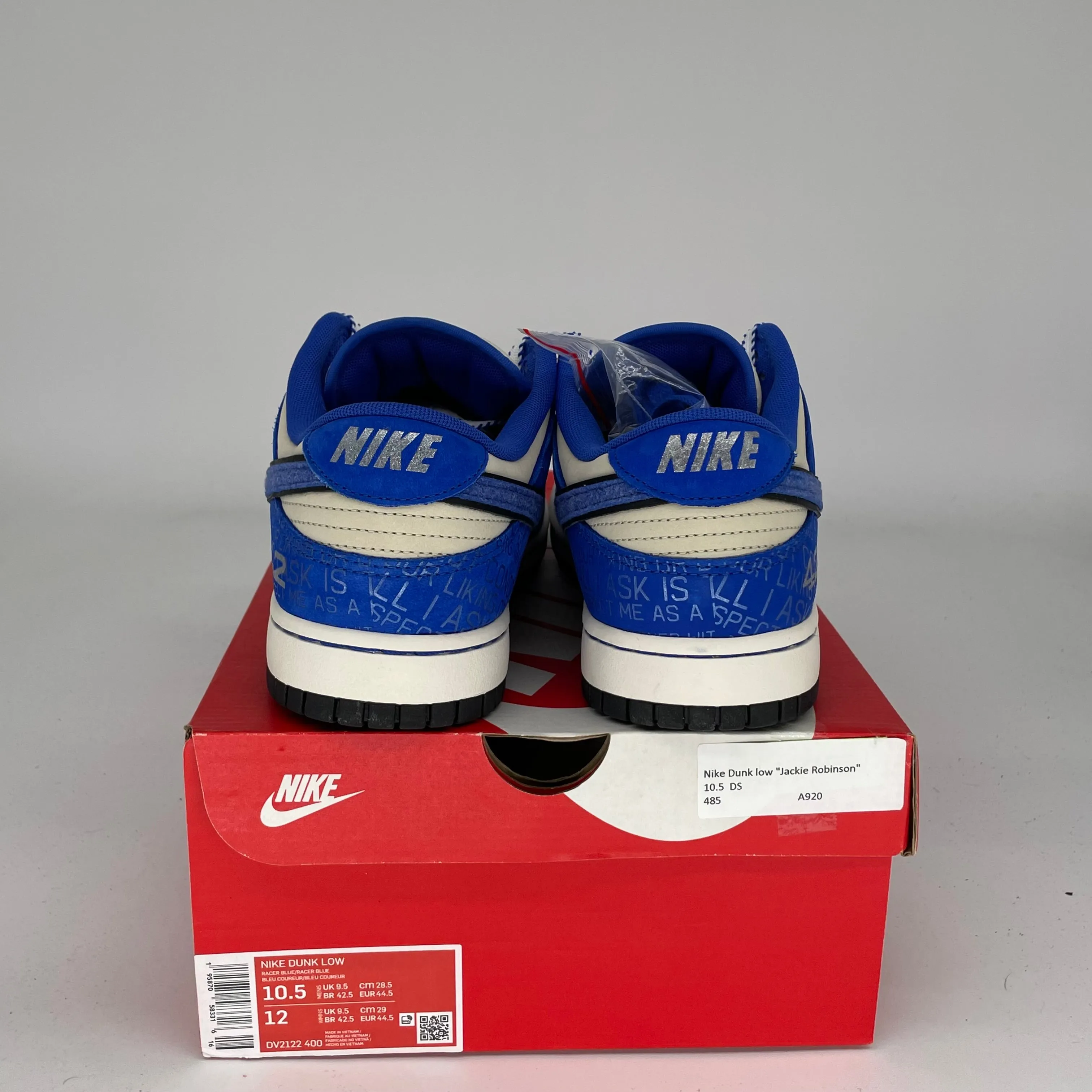 NIKE DUNK LOW JACKIE ROBINSON SIZE 10.5 DV2122-400