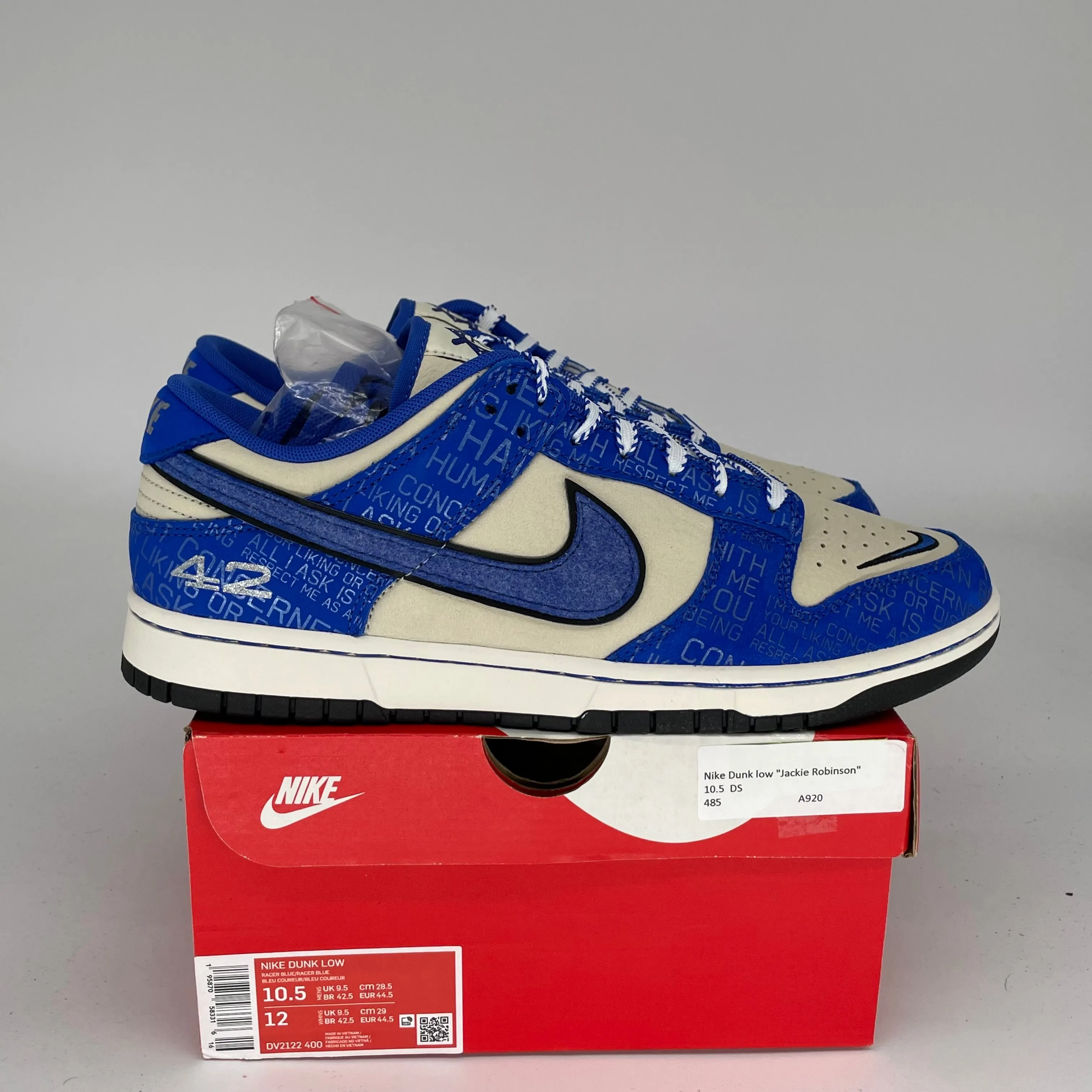NIKE DUNK LOW JACKIE ROBINSON SIZE 10.5 DV2122-400