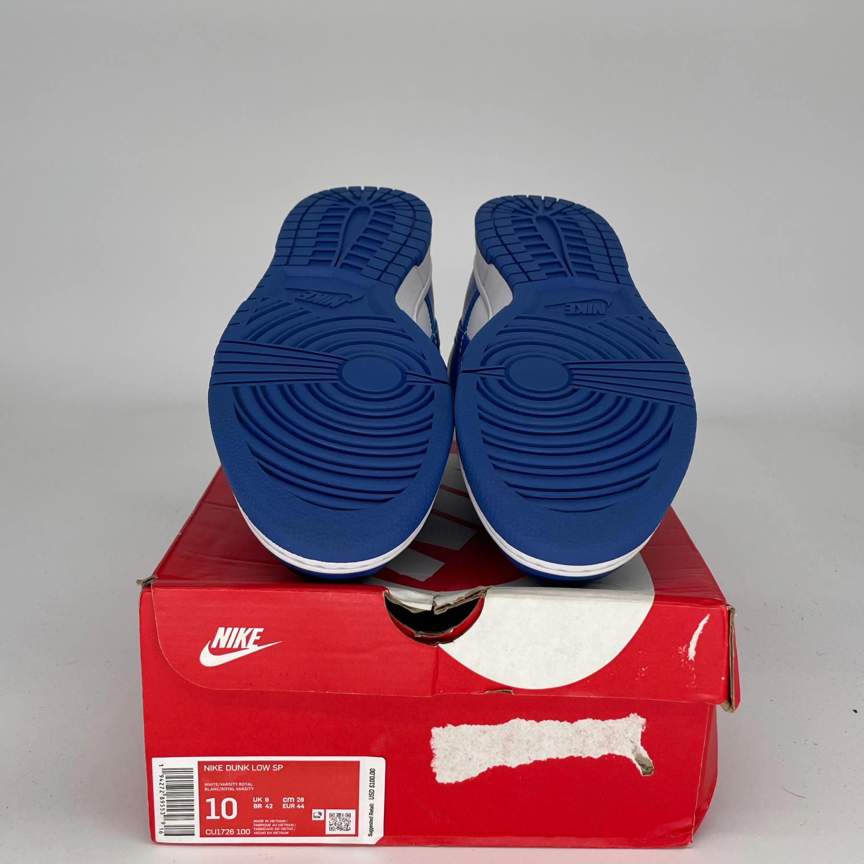 NIKE DUNK LOW KENTUCKY SIZE 10 CU1726-100