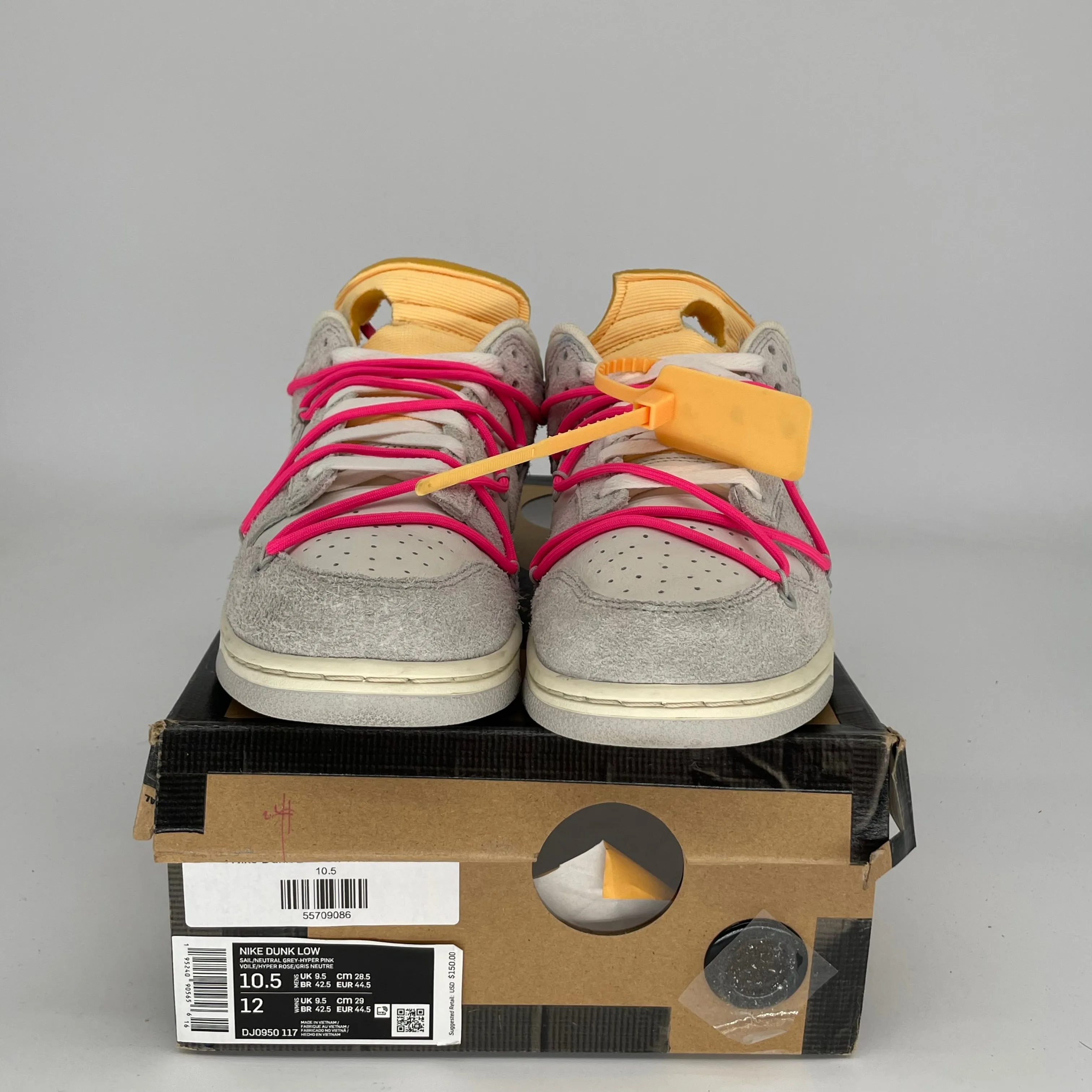 NIKE DUNK LOW OFF WHITE LOT 17 SIZE 10.5 DJ0950-117