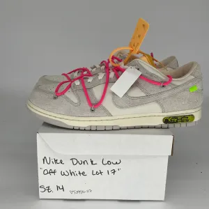 NIKE DUNK LOW OFF WHITE LOT 17 SIZE 14 DJ0950-117
