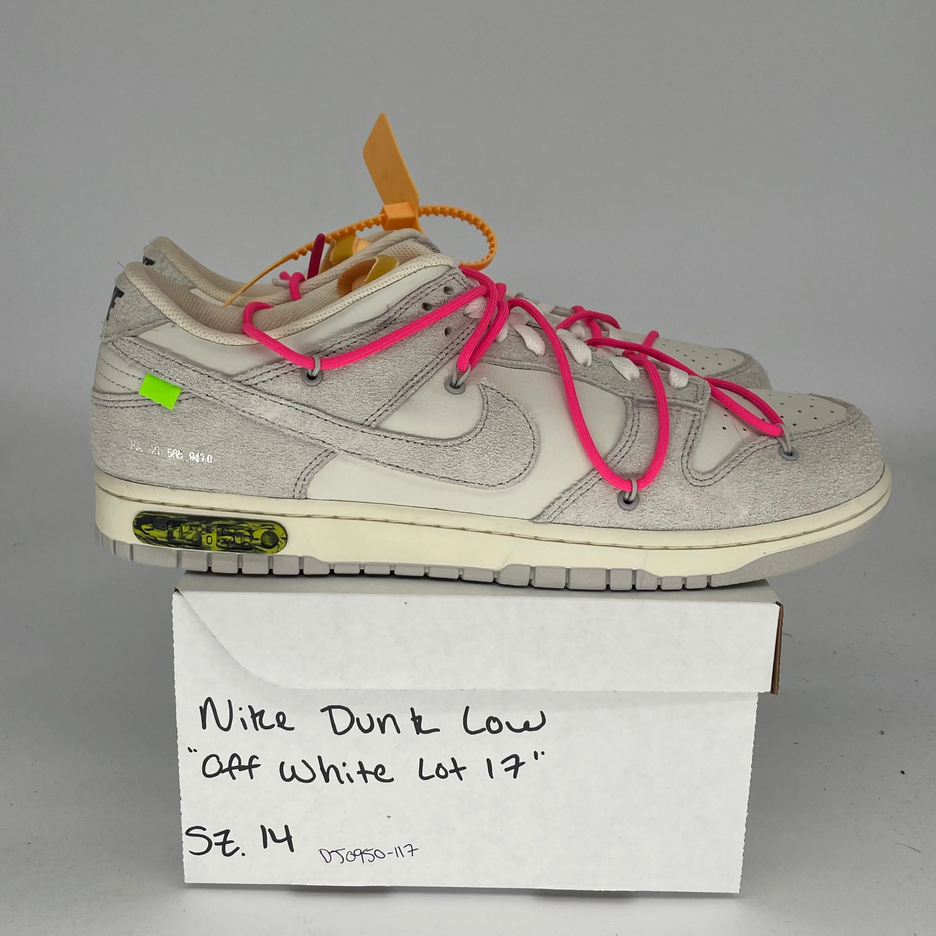 NIKE DUNK LOW OFF WHITE LOT 17 SIZE 14 DJ0950-117
