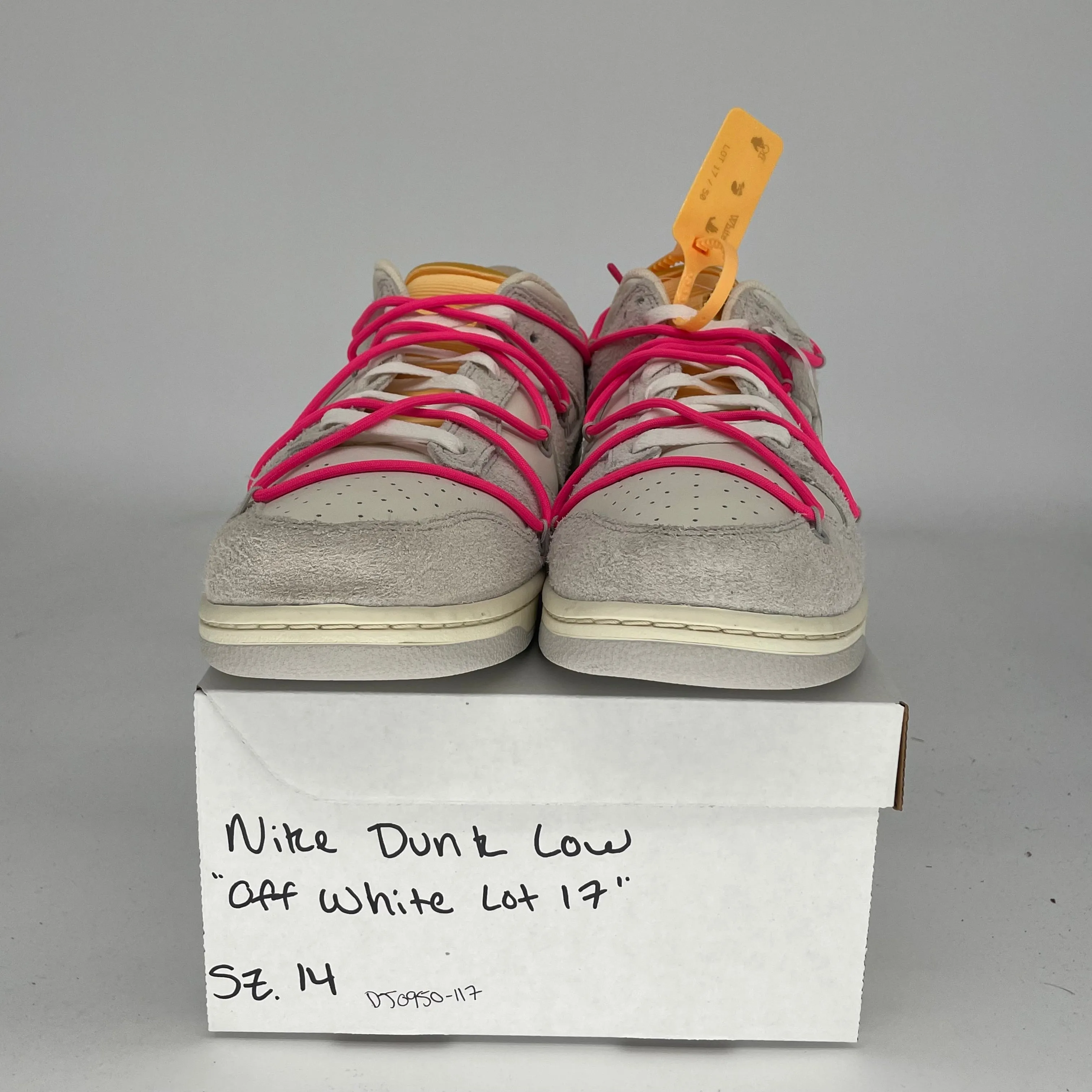 NIKE DUNK LOW OFF WHITE LOT 17 SIZE 14 DJ0950-117