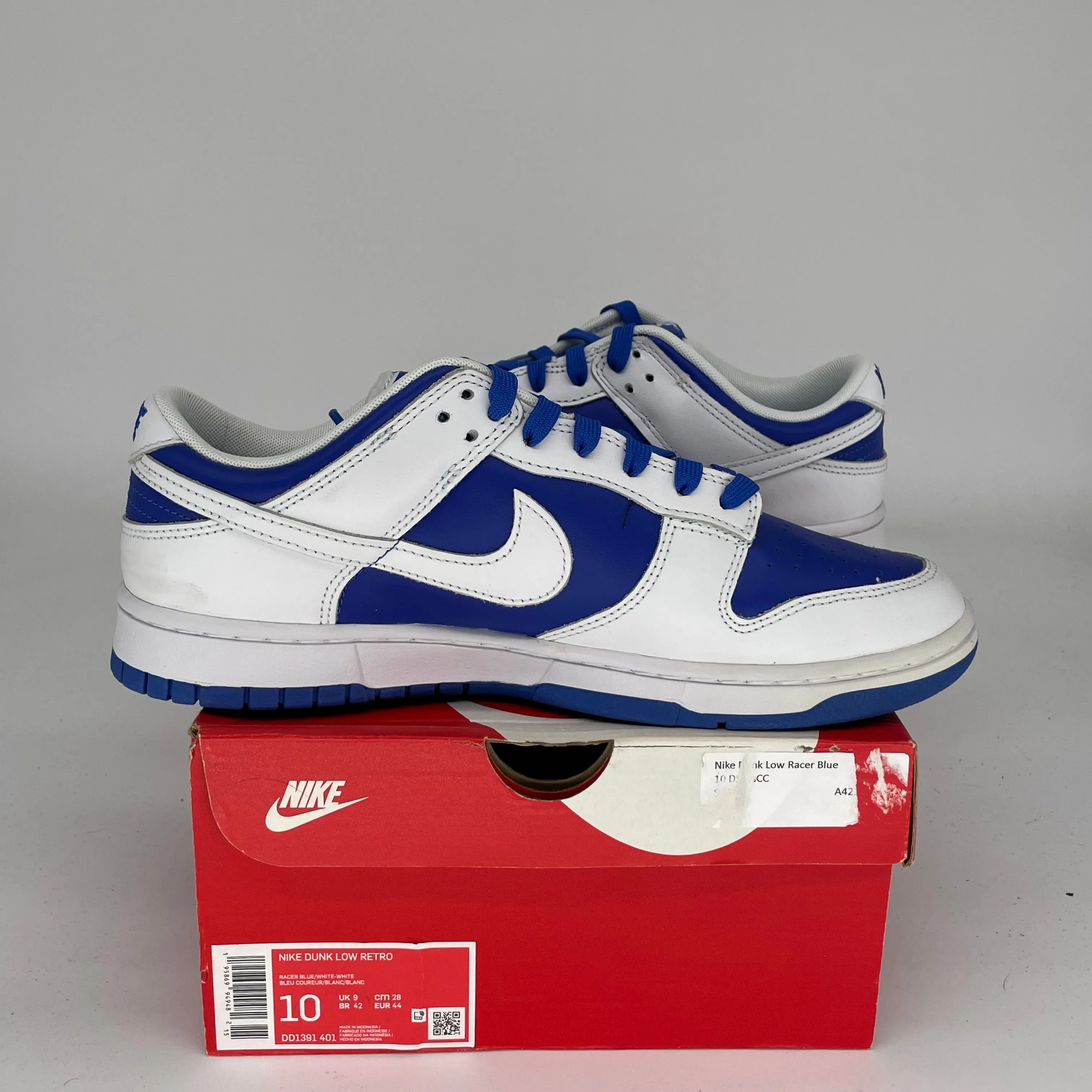 NIKE DUNK LOW RACER BLUE SIZE 10 DD1391-401