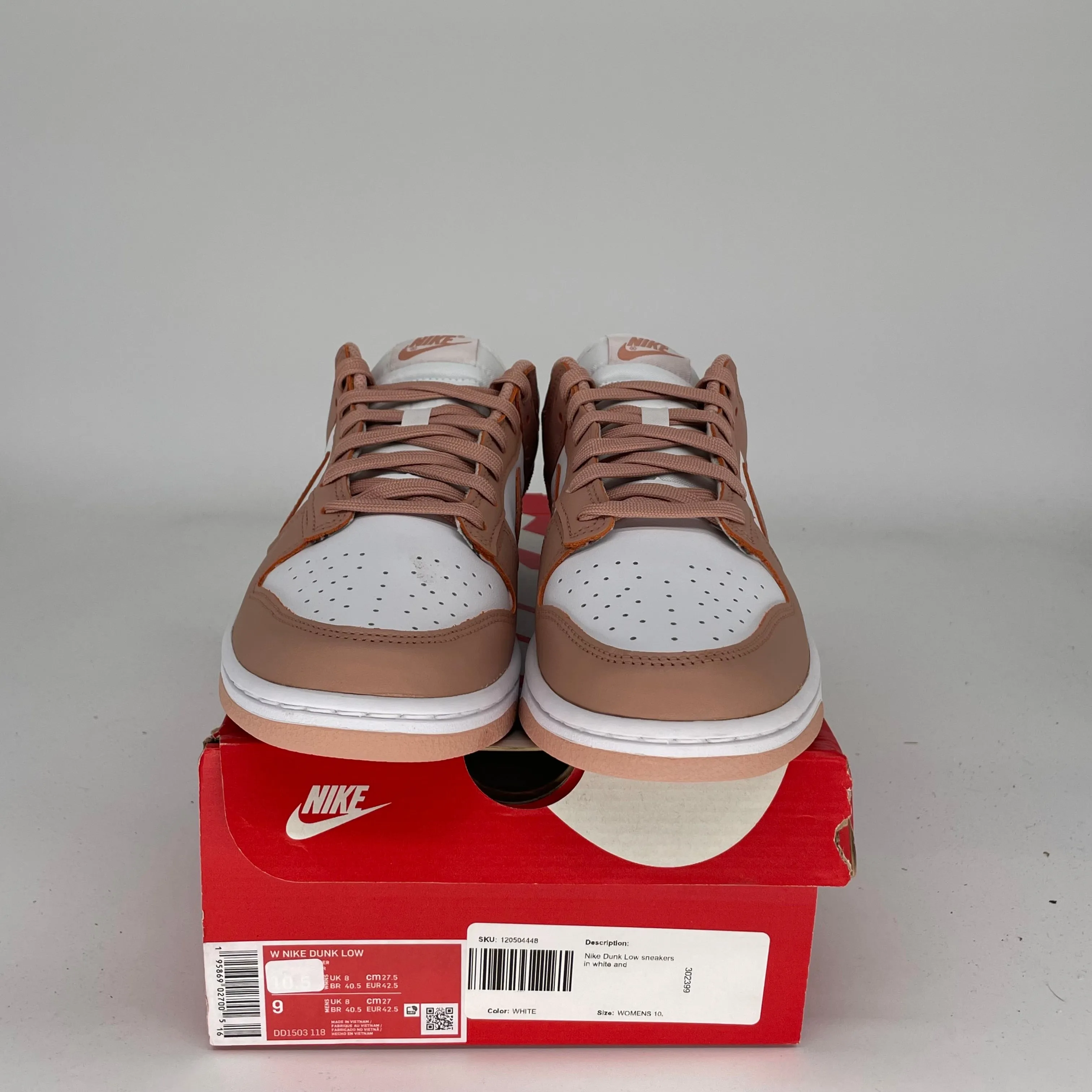 NIKE DUNK LOW ROSE WHISPER W SIZE 9/10.5W DD1503-118