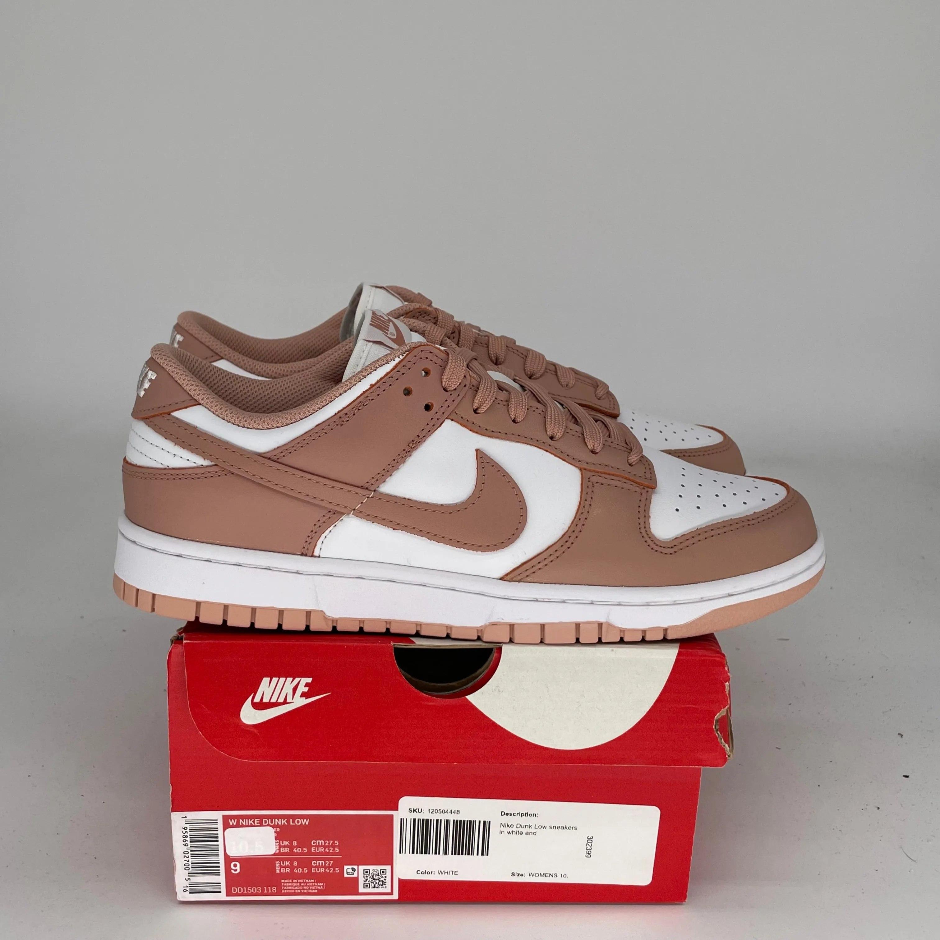 NIKE DUNK LOW ROSE WHISPER W SIZE 9/10.5W DD1503-118