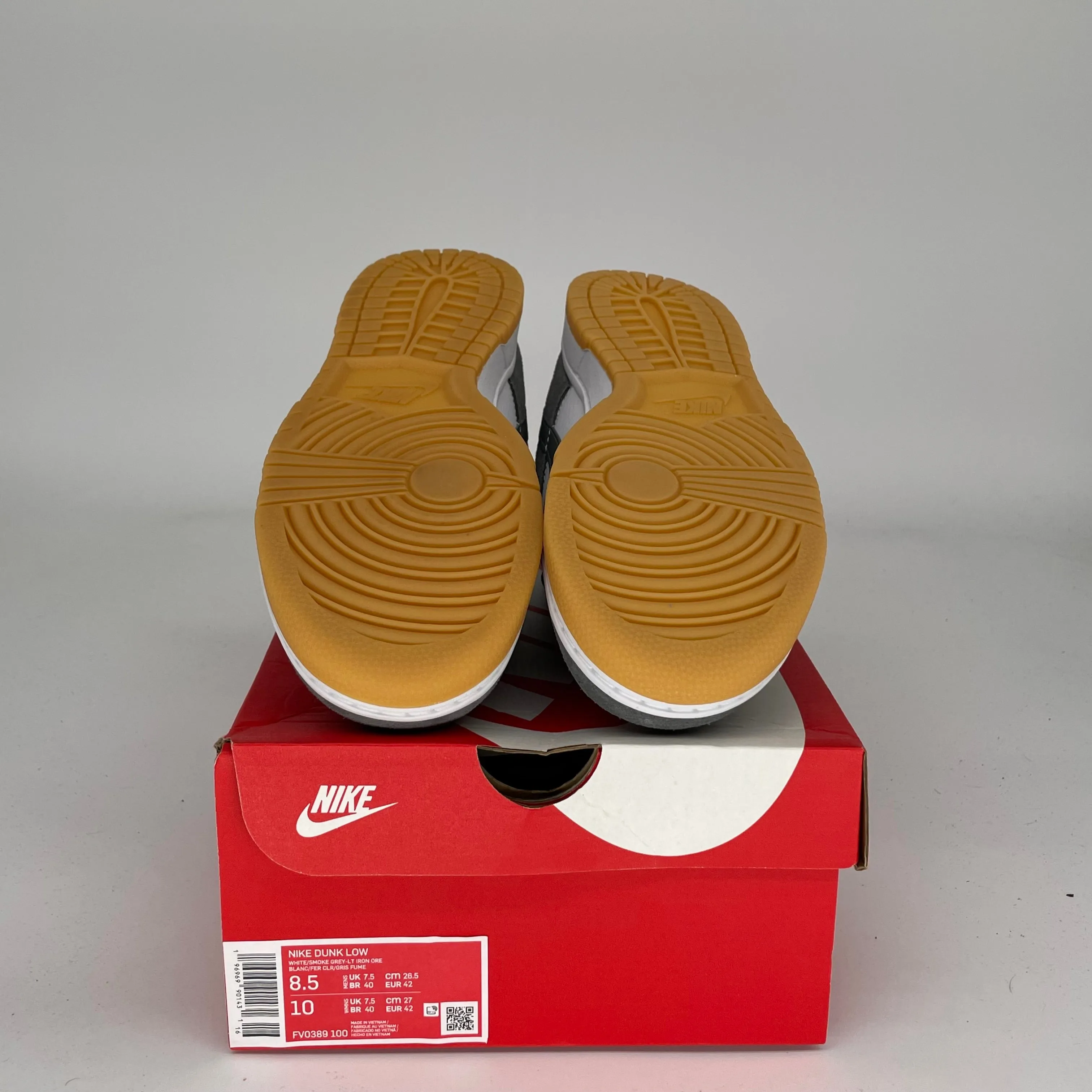NIKE DUNK LOW SMOKE GREY 3M SWOOSH SIZE 8.5 FV0389-100