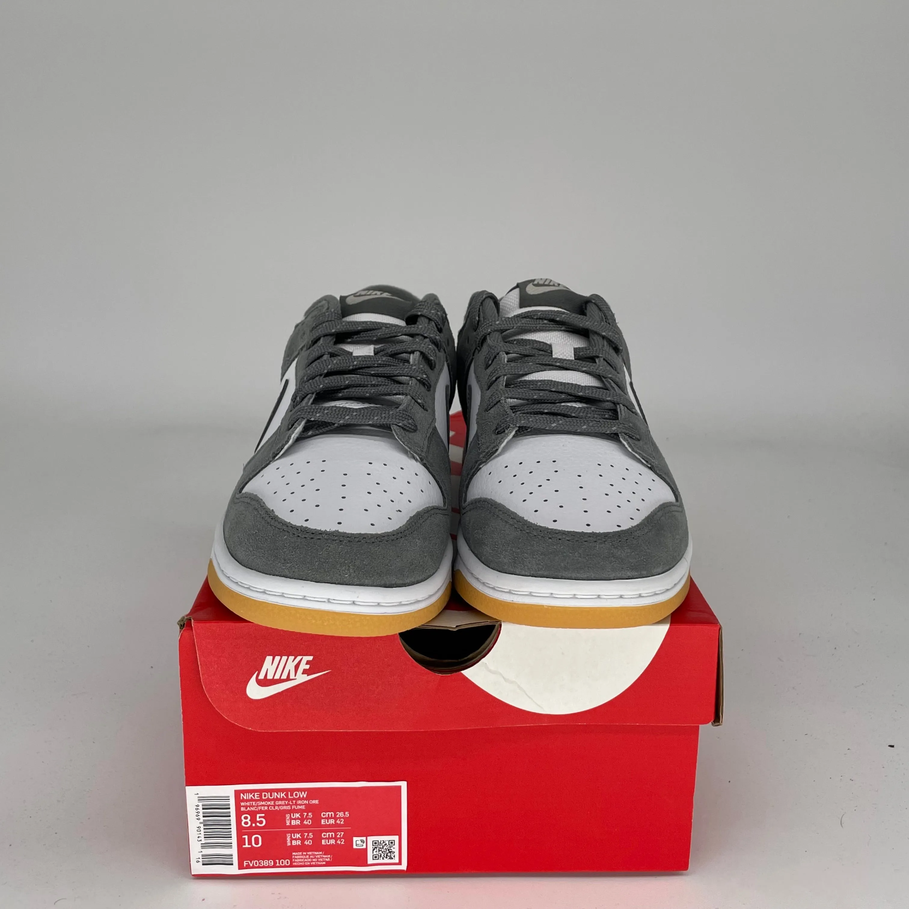 NIKE DUNK LOW SMOKE GREY 3M SWOOSH SIZE 8.5 FV0389-100
