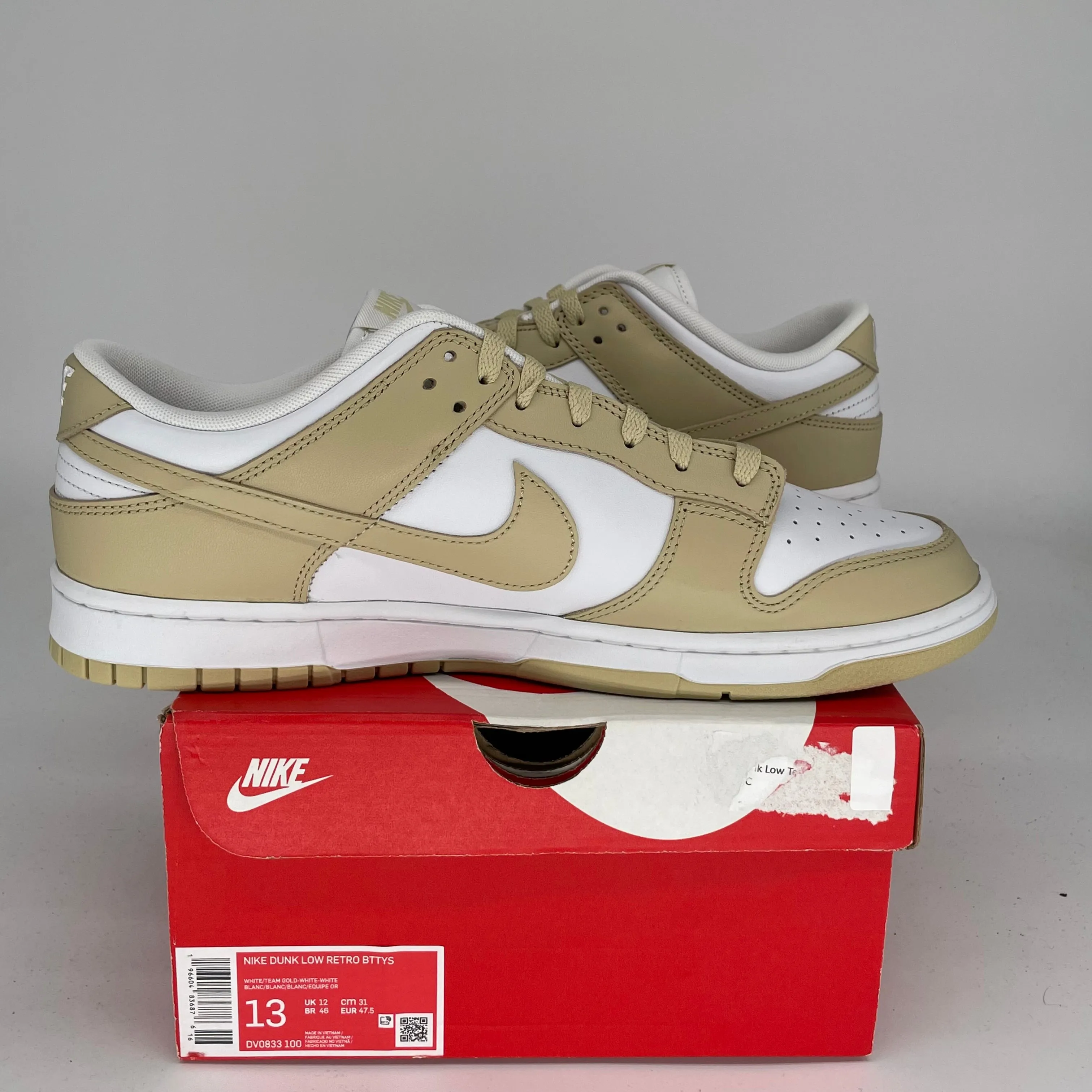 NIKE DUNK LOW TEAM GOLD SIZE 13 DV0833-100