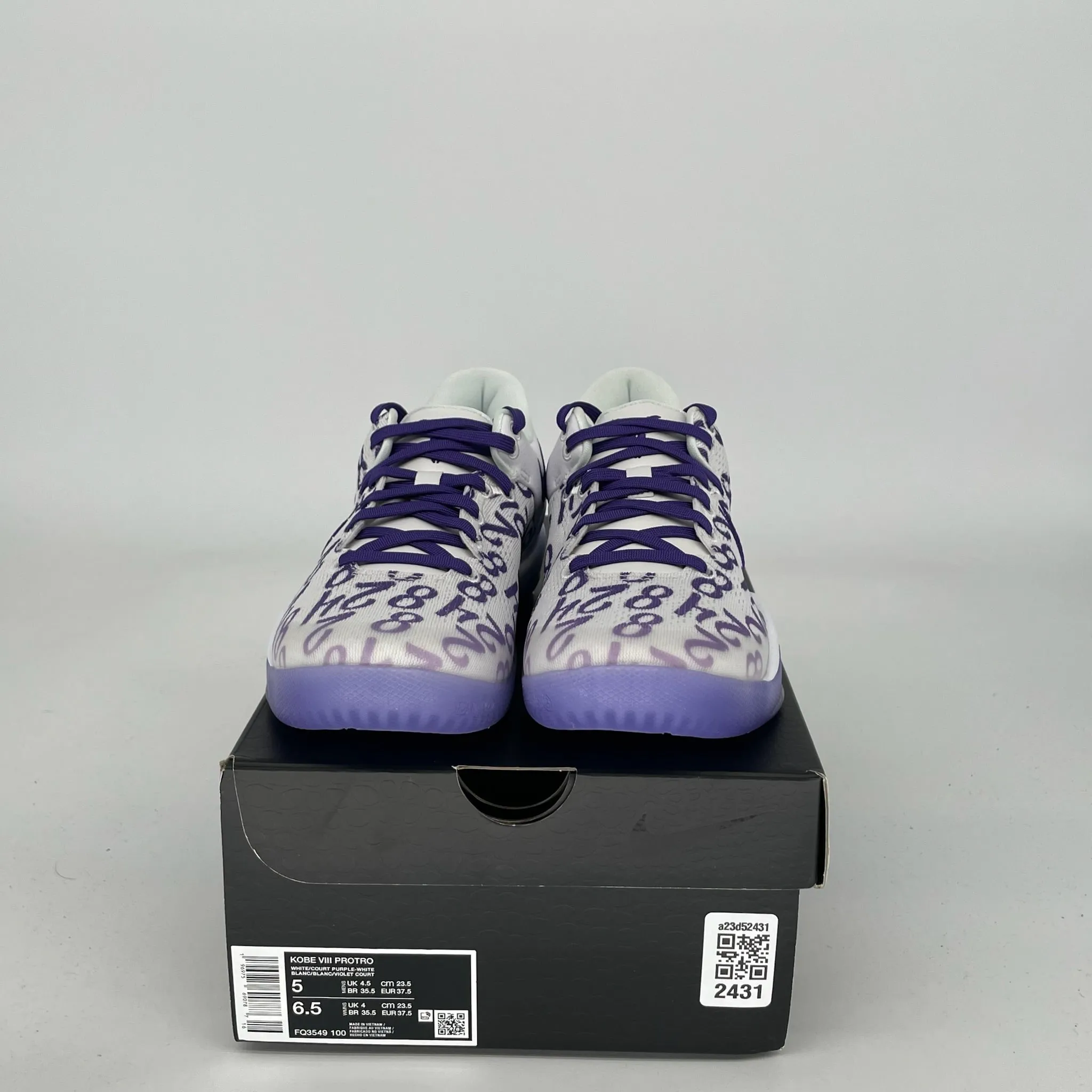 NIKE KOBE 8 PROTRO COURT PURPLE SIZE 5 FQ3549-100
