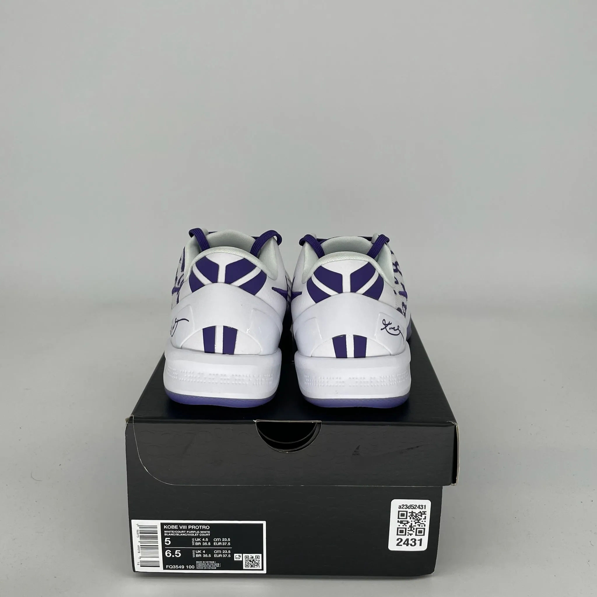 NIKE KOBE 8 PROTRO COURT PURPLE SIZE 5 FQ3549-100